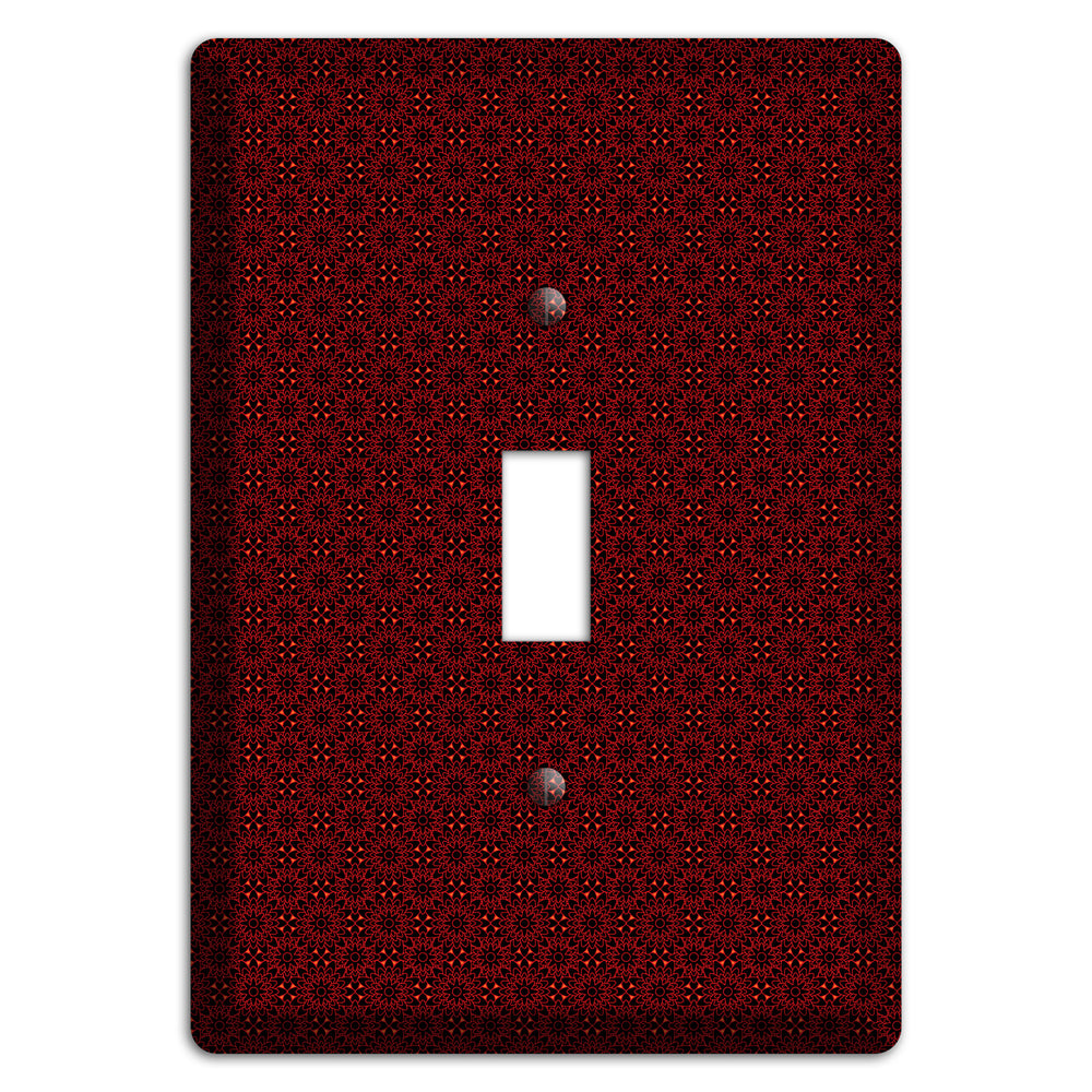 Maroon Checkered Foulard Cover Plates