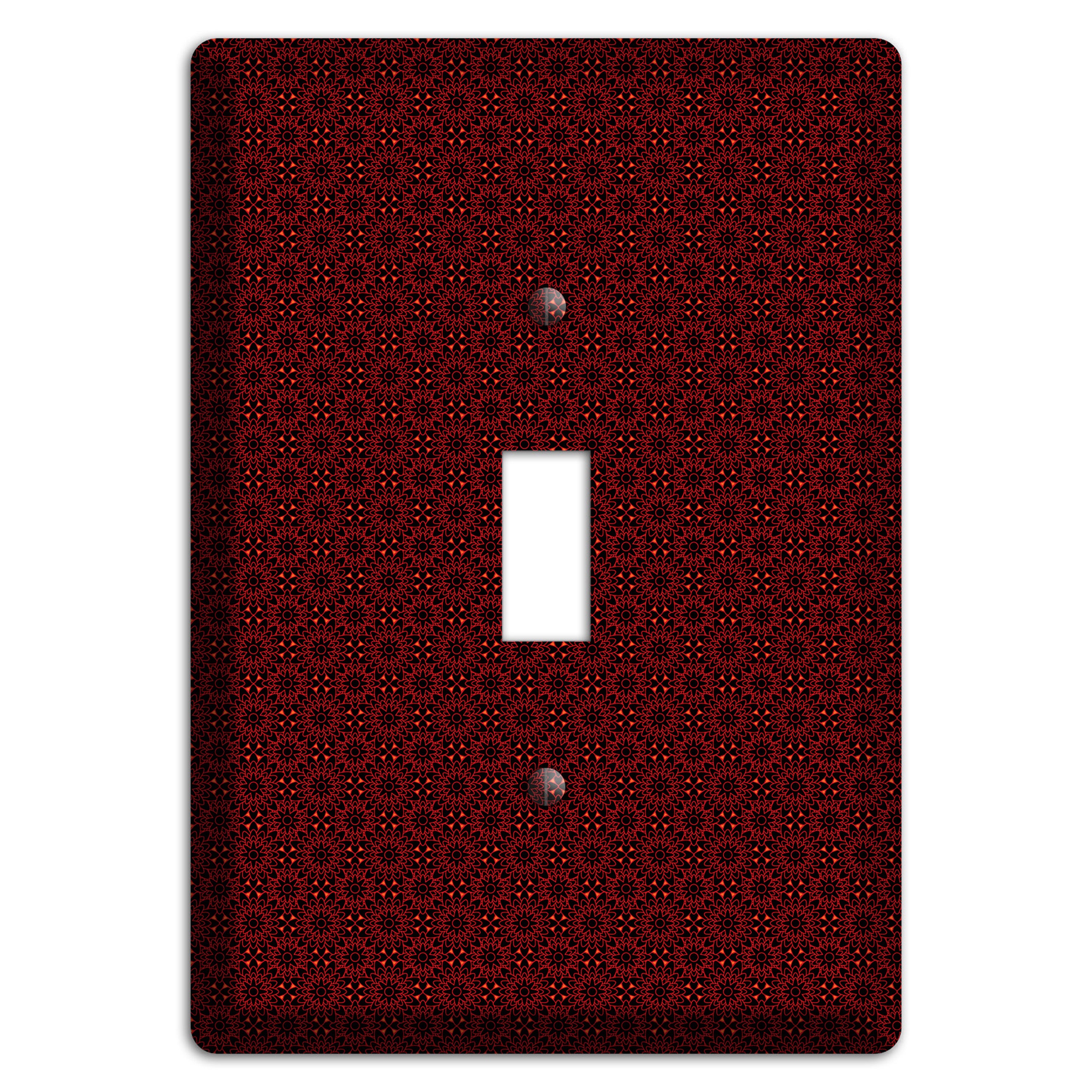Maroon Checkered Foulard Cover Plates