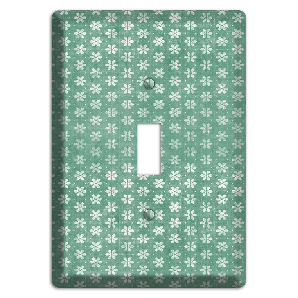 Mustard Grunge Floral Contour Cover Plates