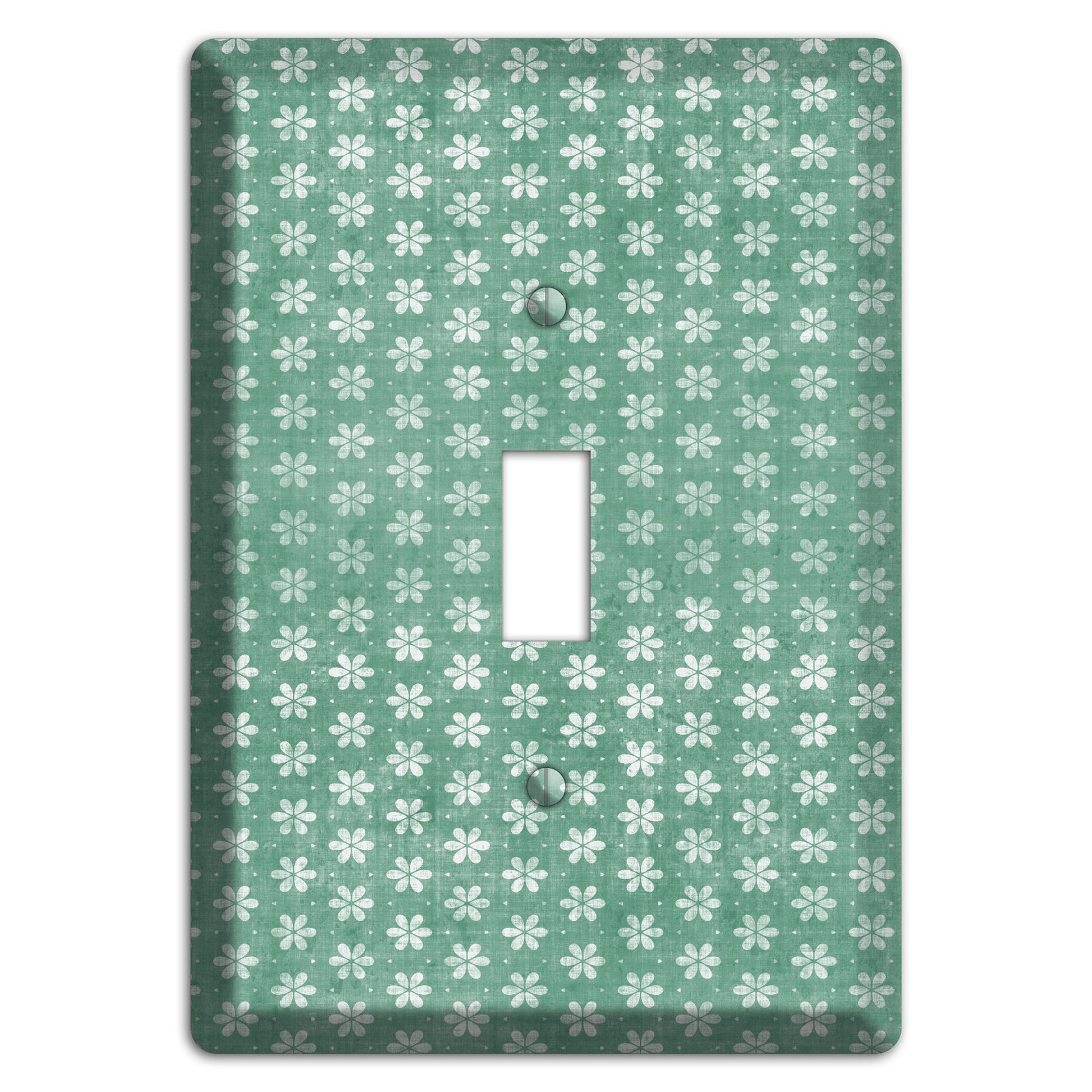 Mustard Grunge Floral Contour Cover Plates