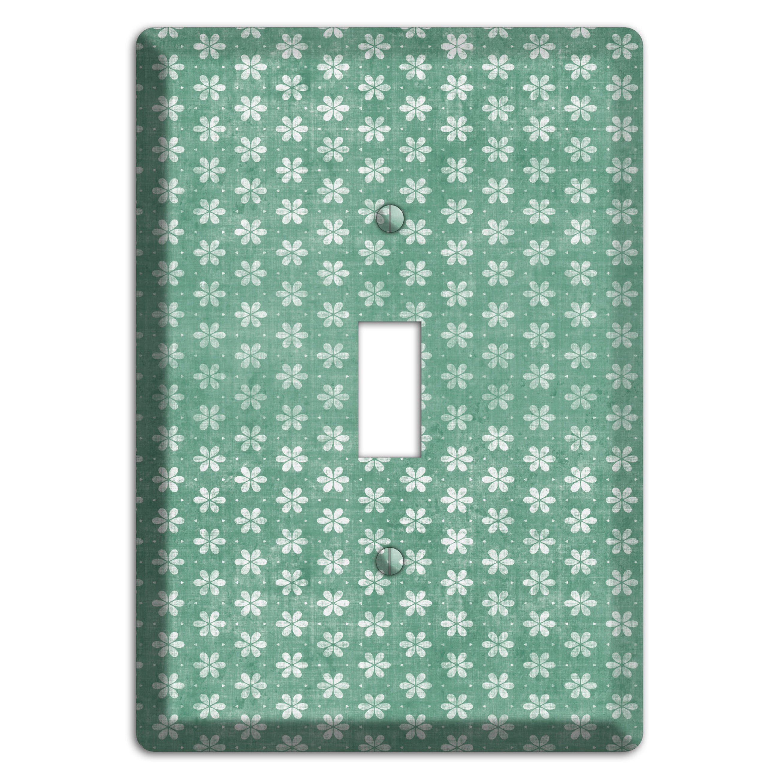 Mustard Grunge Floral Contour Cover Plates