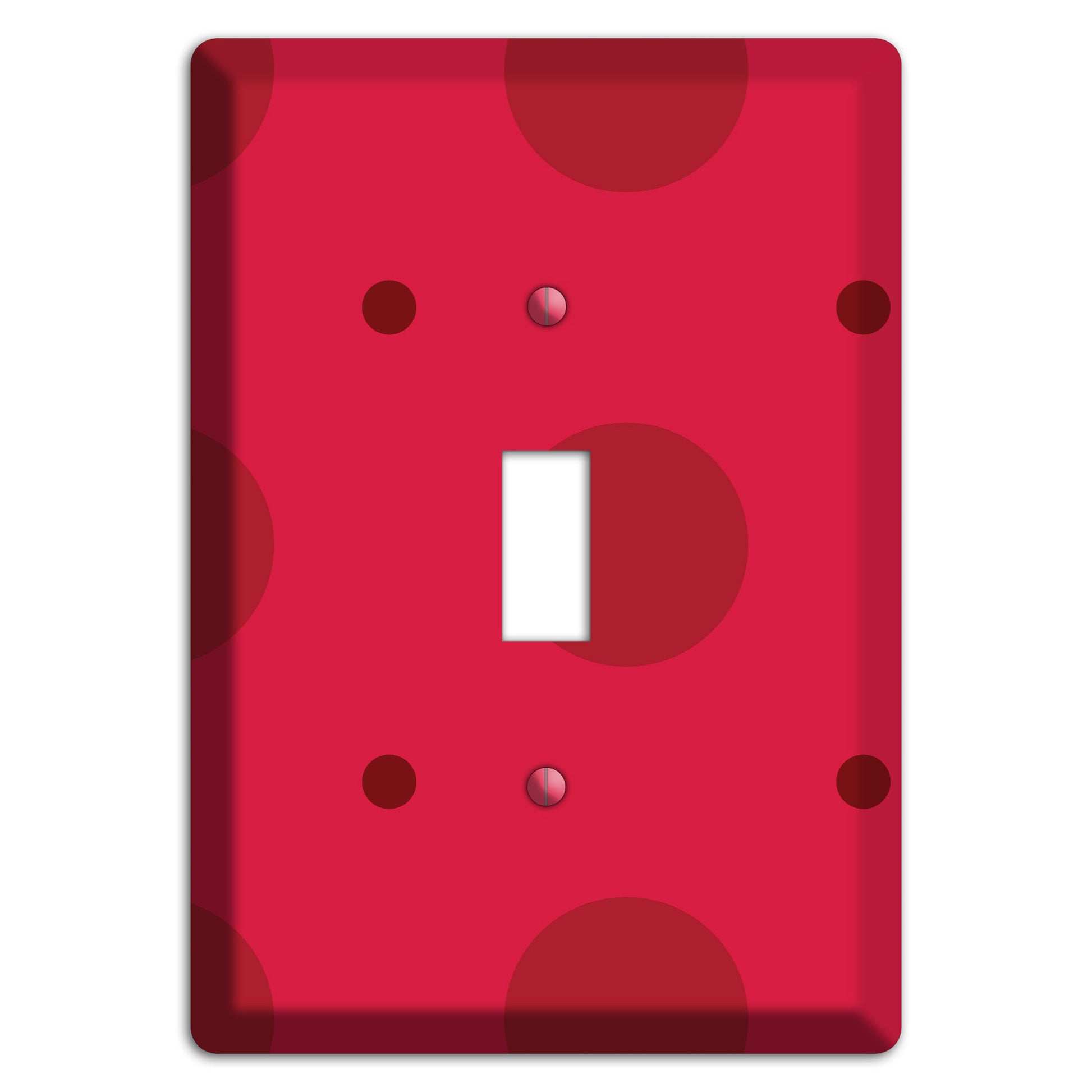 Red with Red Multi Tiled Medium Dots Cover Plates