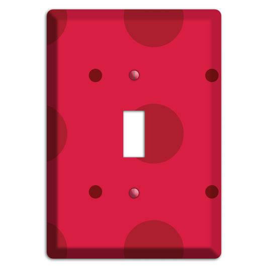 Red with Red Multi Tiled Medium Dots Cover Plates