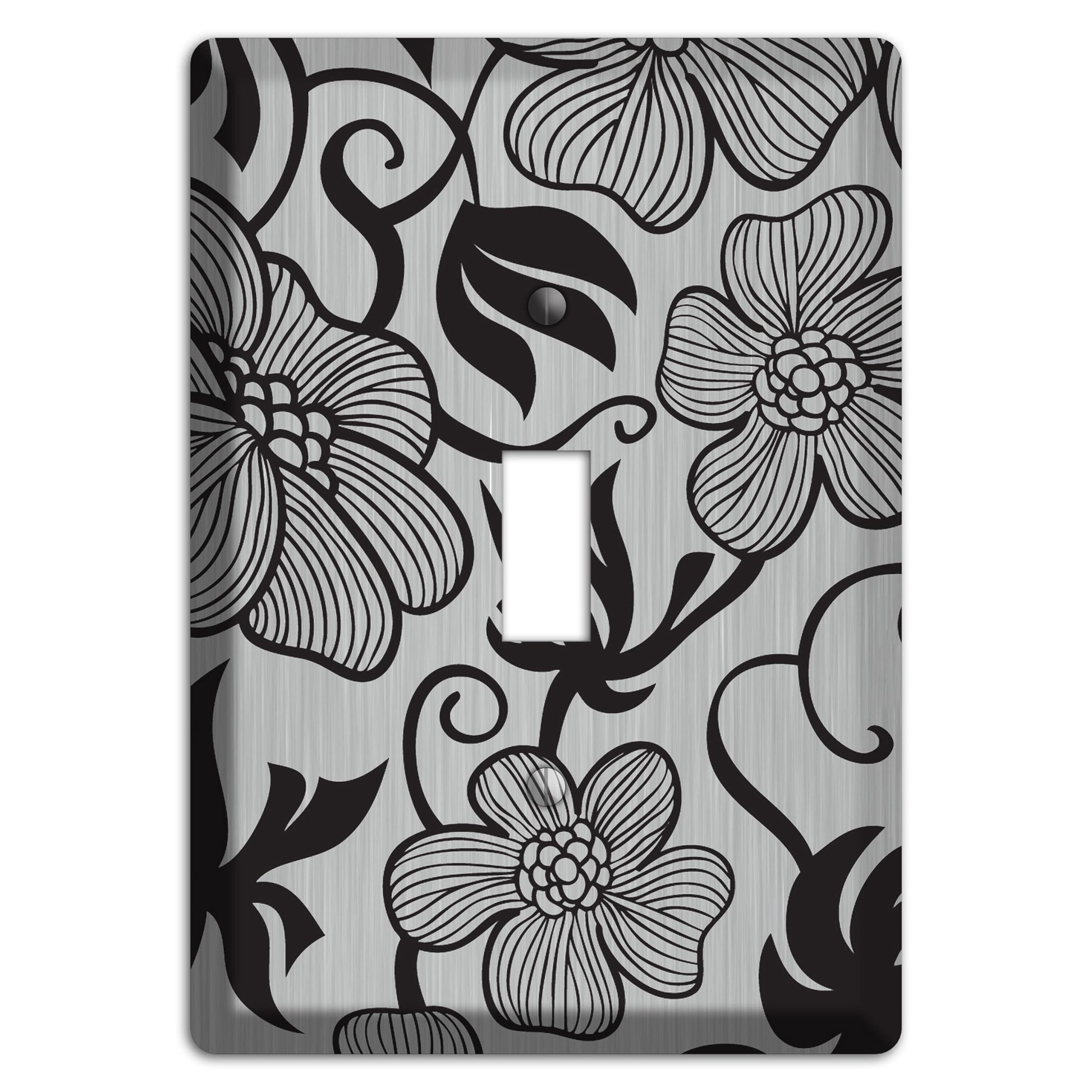 Stainless with Black Tropical Cover Plates