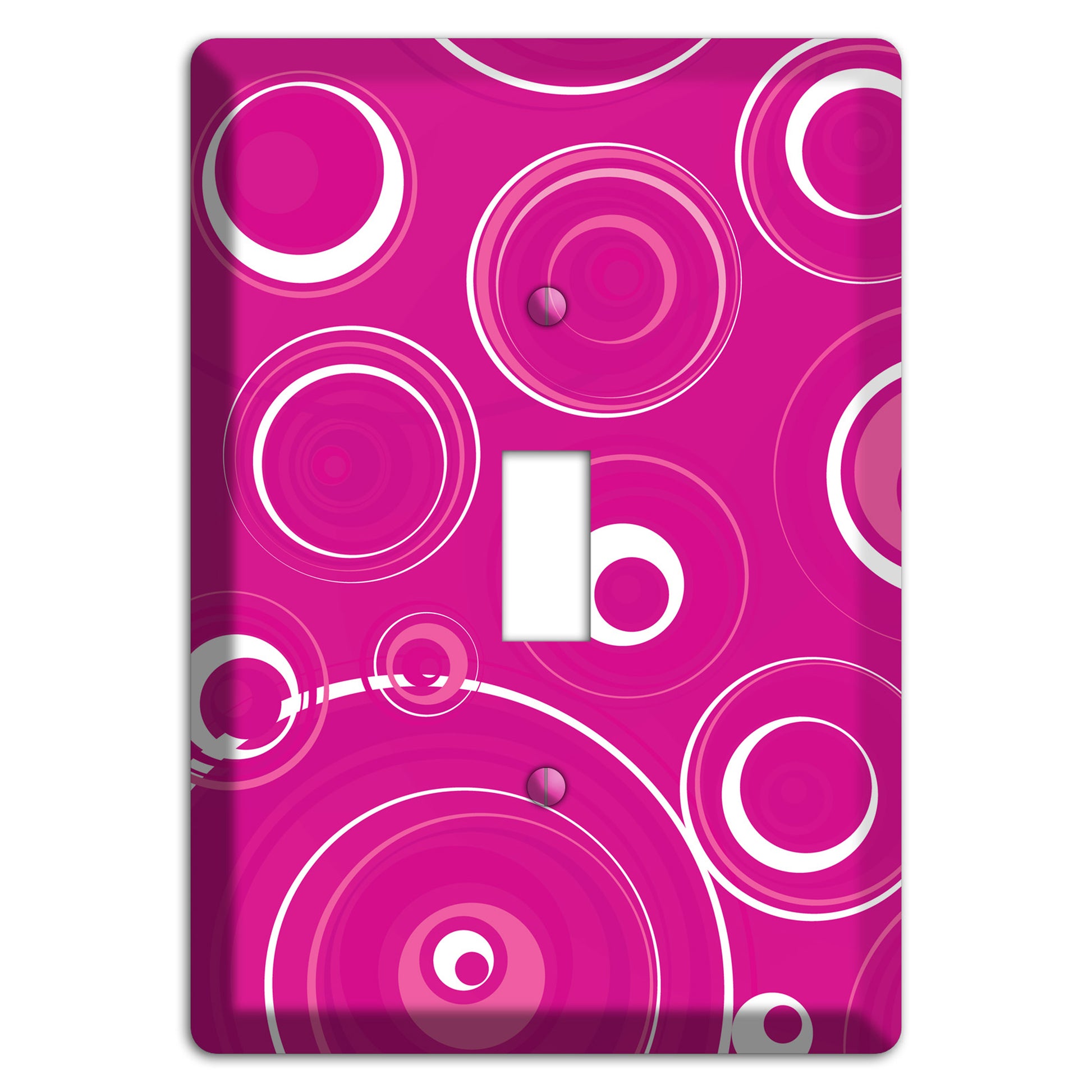 Dark Pink Circles Cover Plates