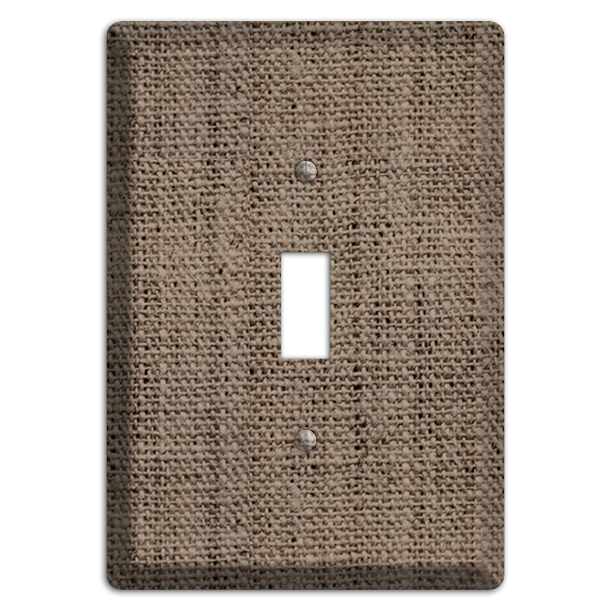 Coffee Burlap Cover Plates