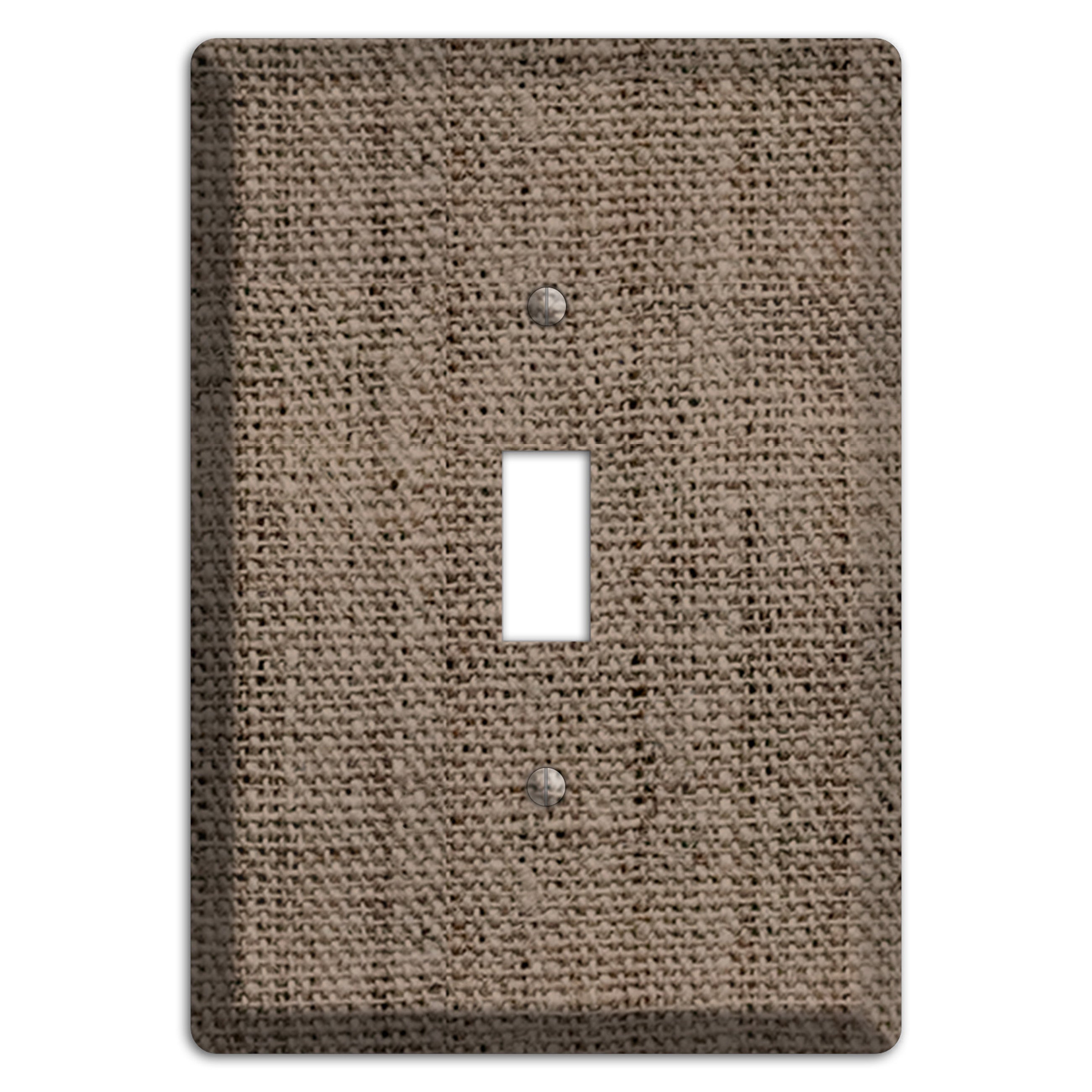 Coffee Burlap Cover Plates