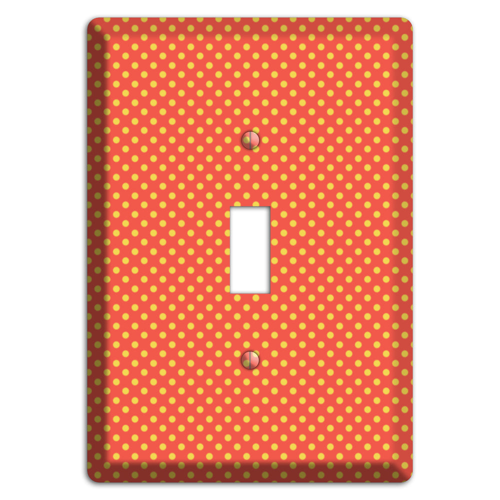 Orange Multi Tiny Polka Dots Cover Plates
