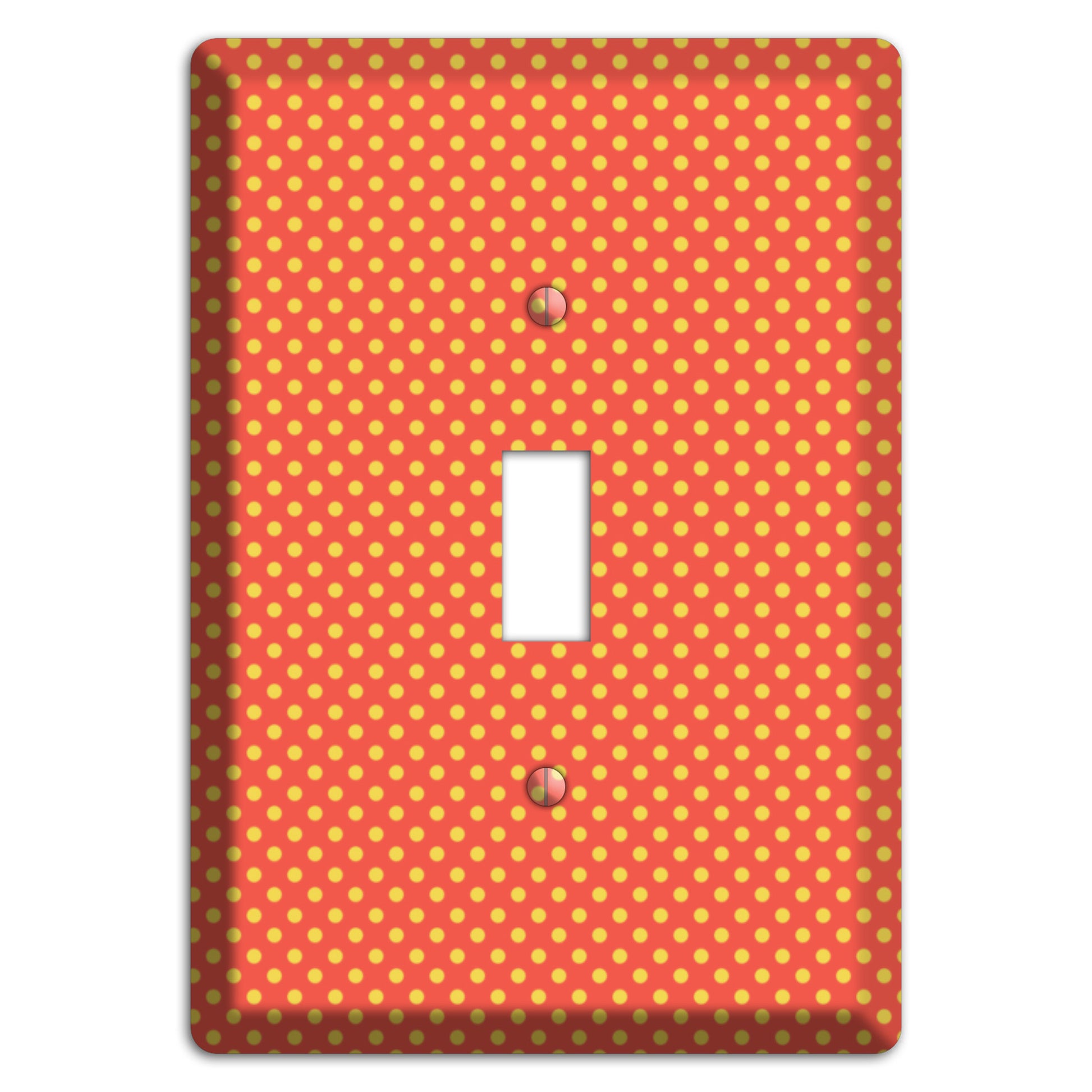 Orange Multi Tiny Polka Dots Cover Plates