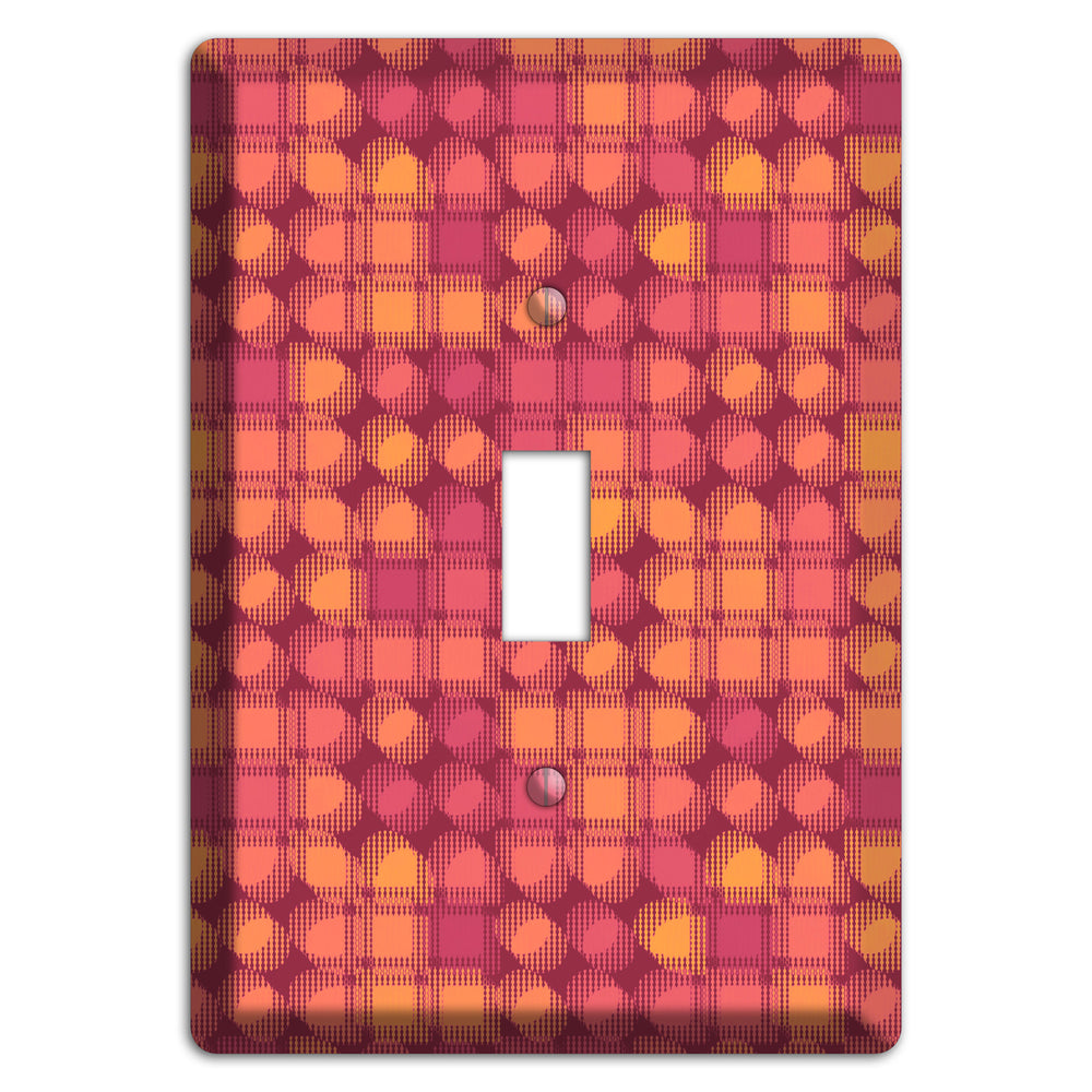 Coral Grunge Circles Cover Plates