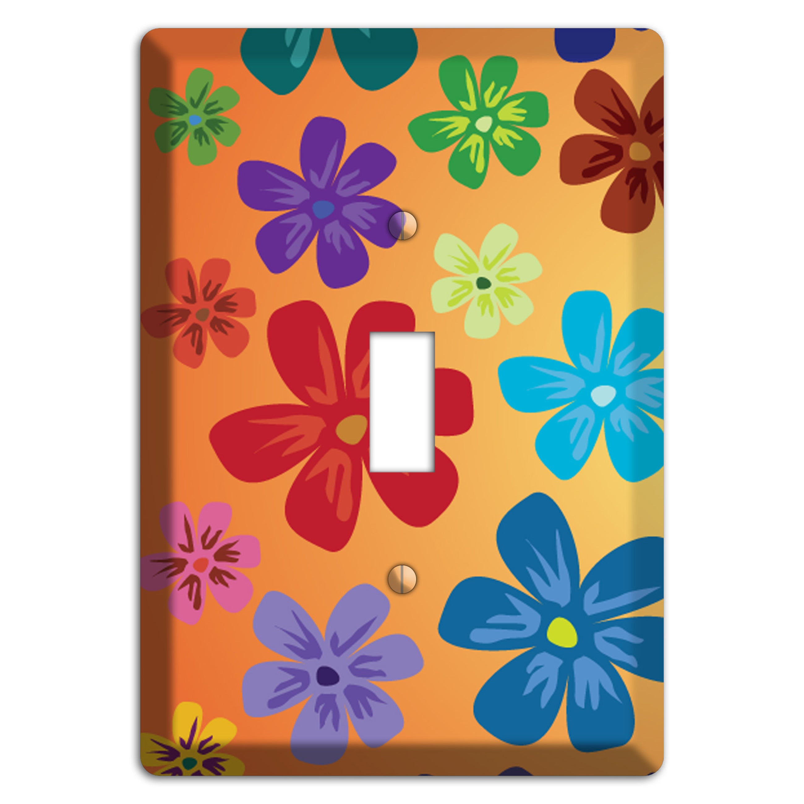 Brown Flowers Cover Plates