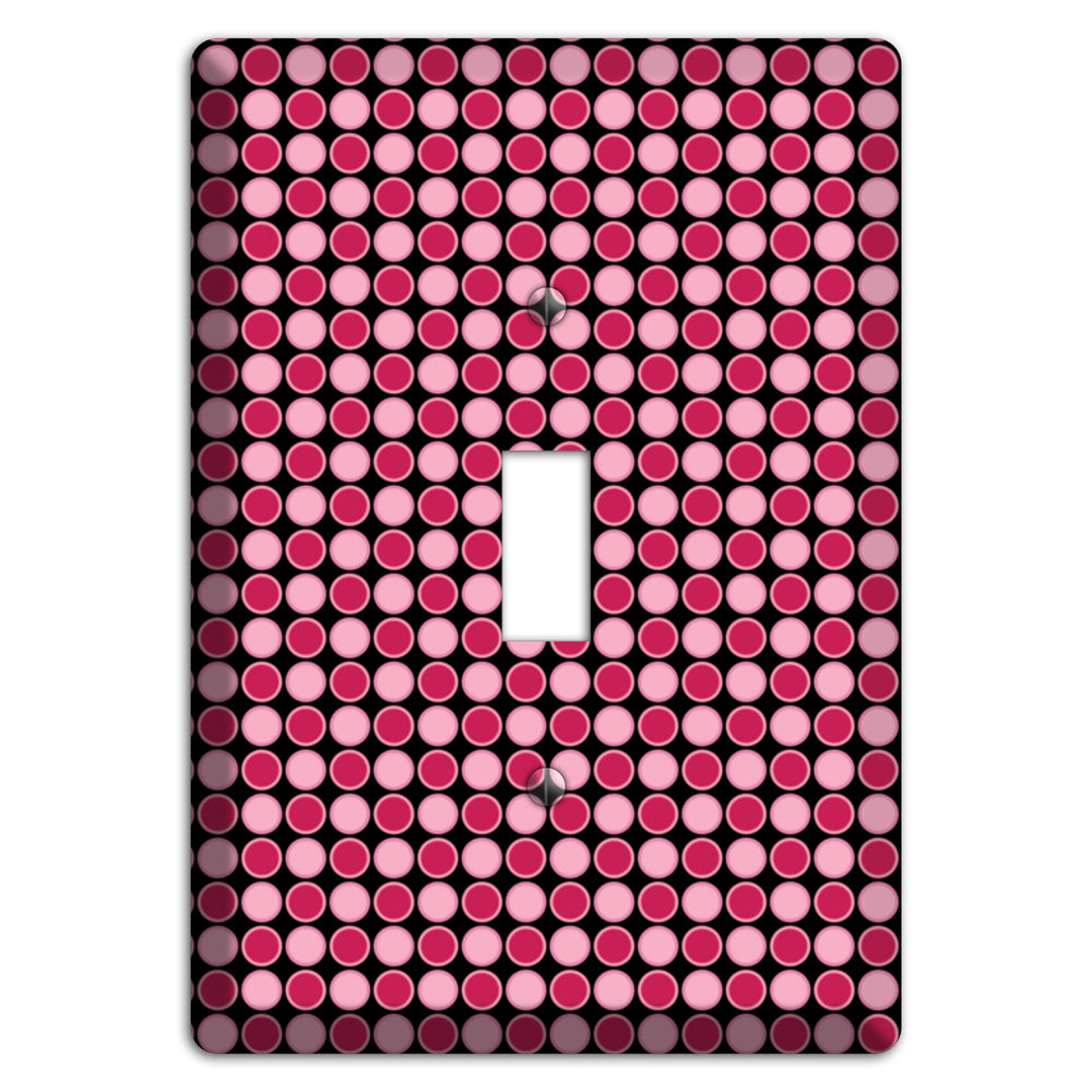 Fuschia and Pink Tiled Dots Cover Plates