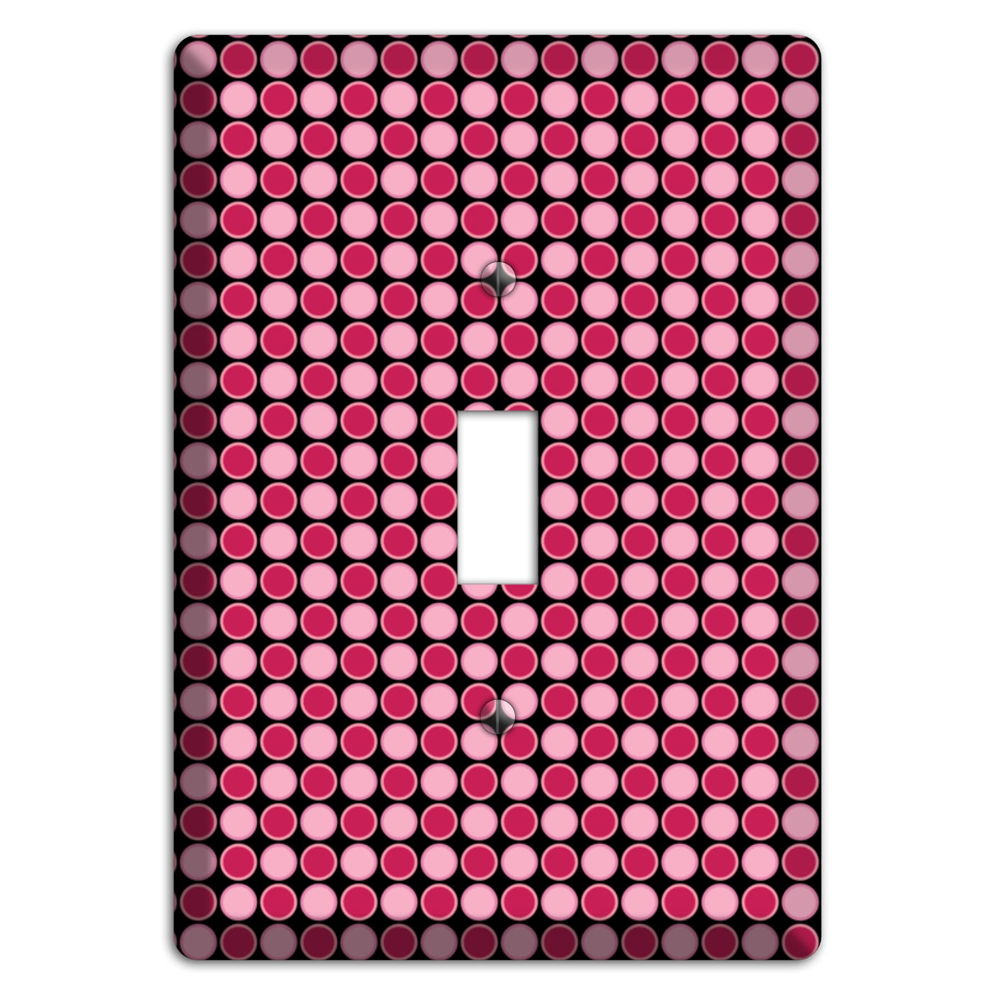 Fuschia and Pink Tiled Dots Cover Plates