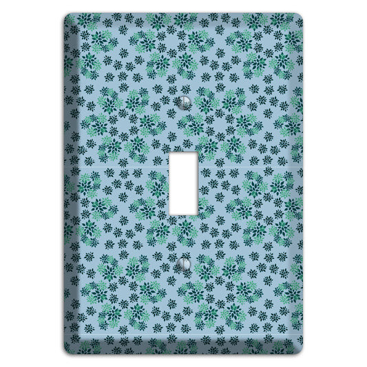 Blue with Multi Green Calico Cover Plates