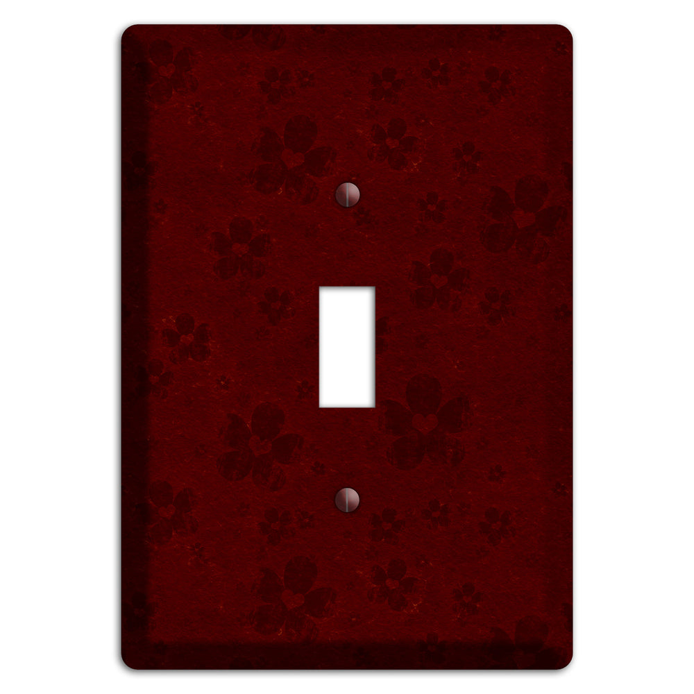 Maroon Grunge Suzani 2 Cover Plates