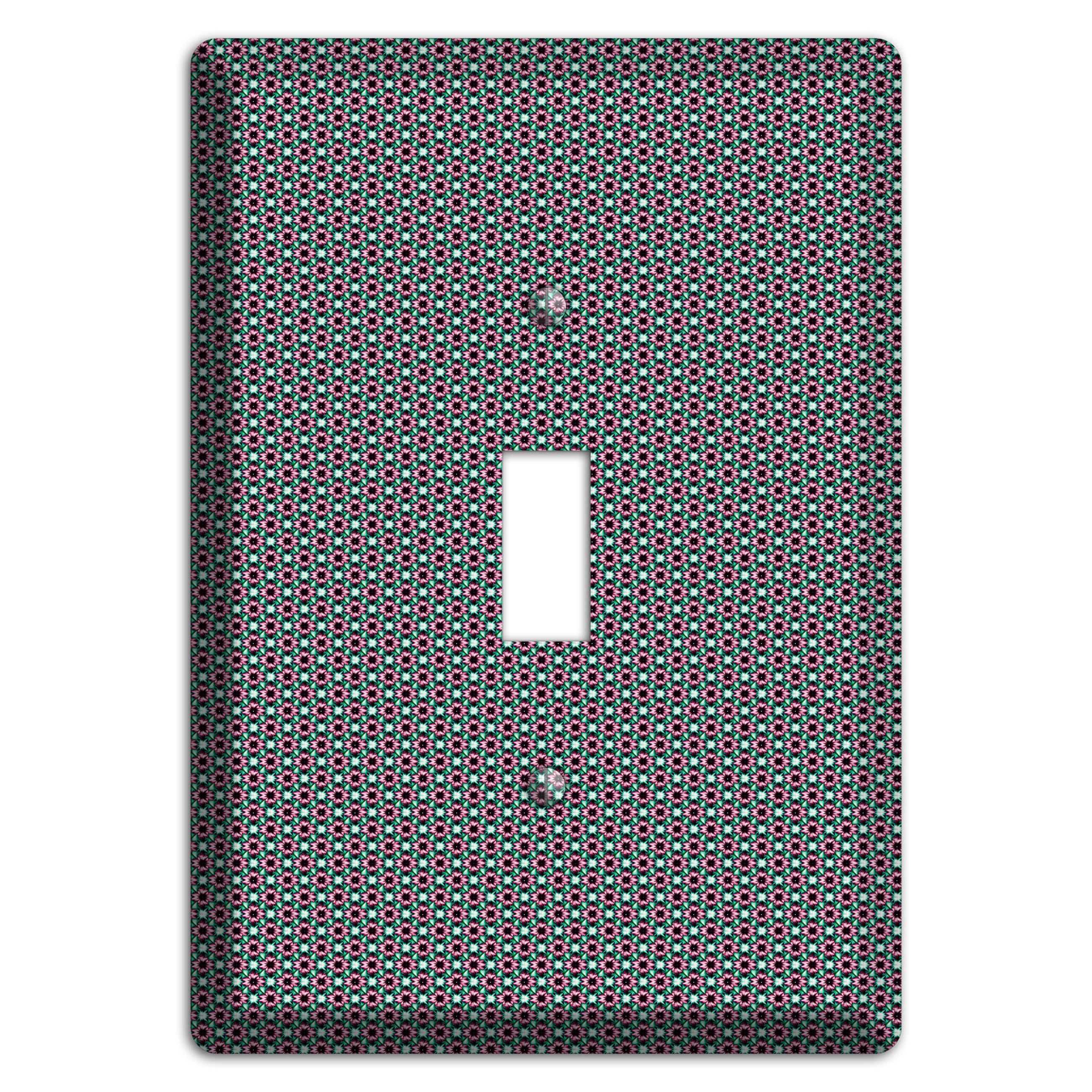 Green Red Grey Geometric Cover Plates
