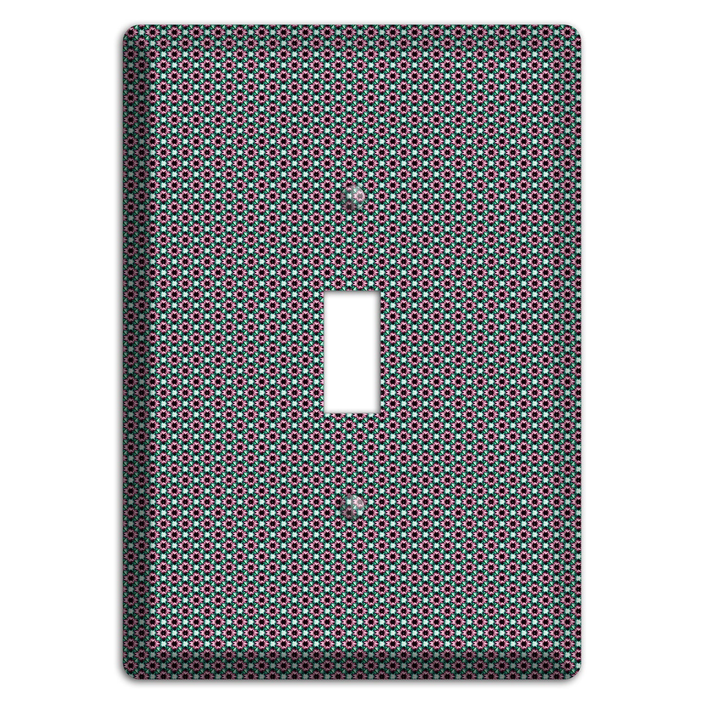 Green Red Grey Geometric Cover Plates