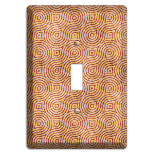 Beige and Red Swirl Cover Plates