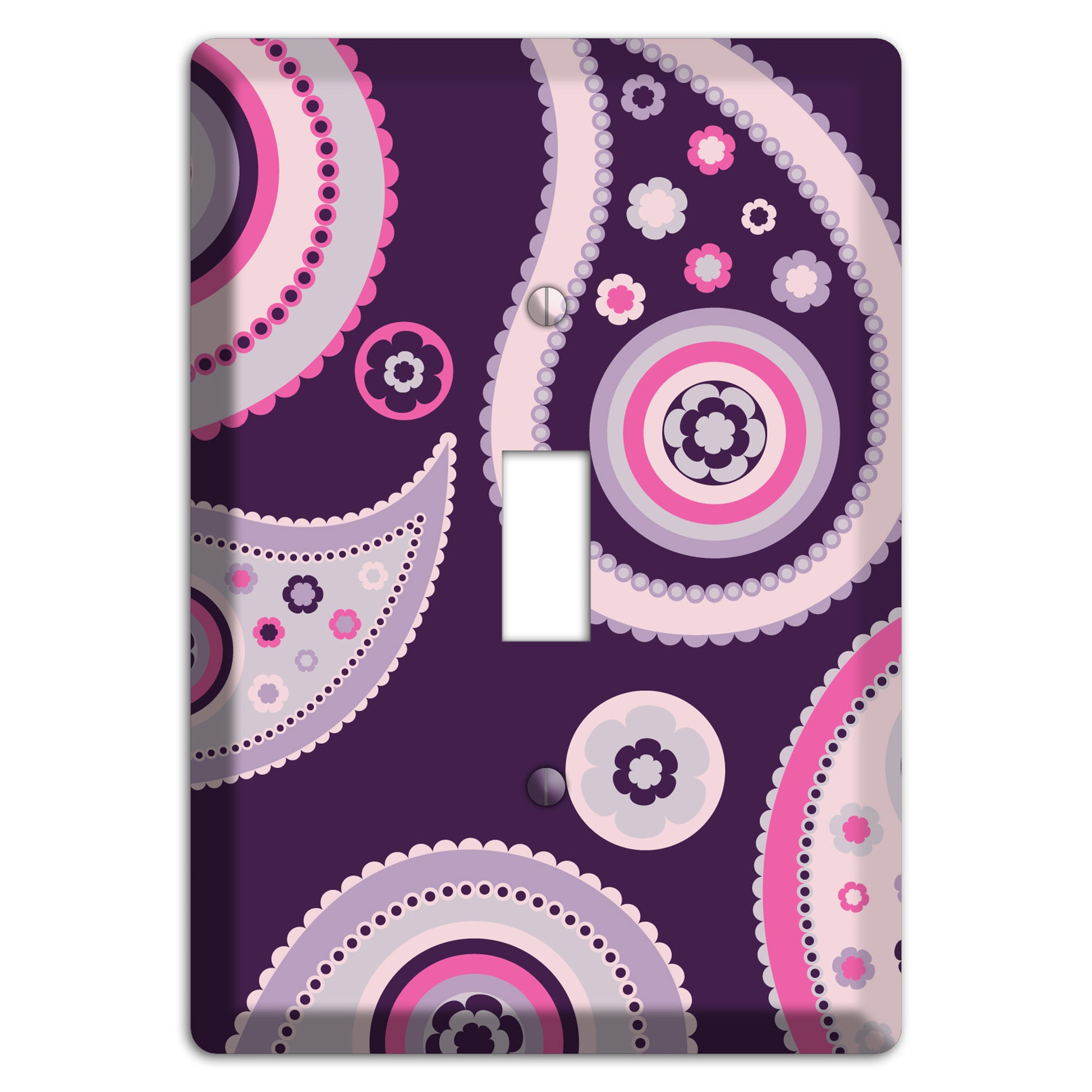 Purple Paisley Cover Plates