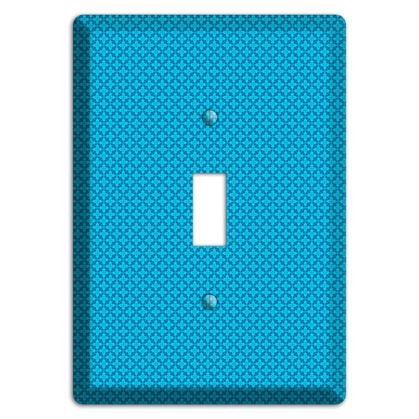 Multi Blue Checkered Quatrefoil Cover Plates