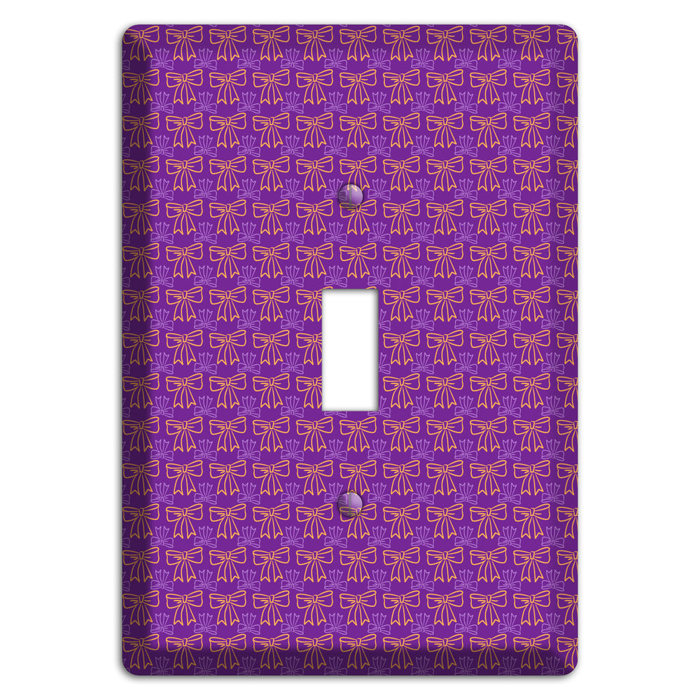 Purple with Pink Bows Cover Plates