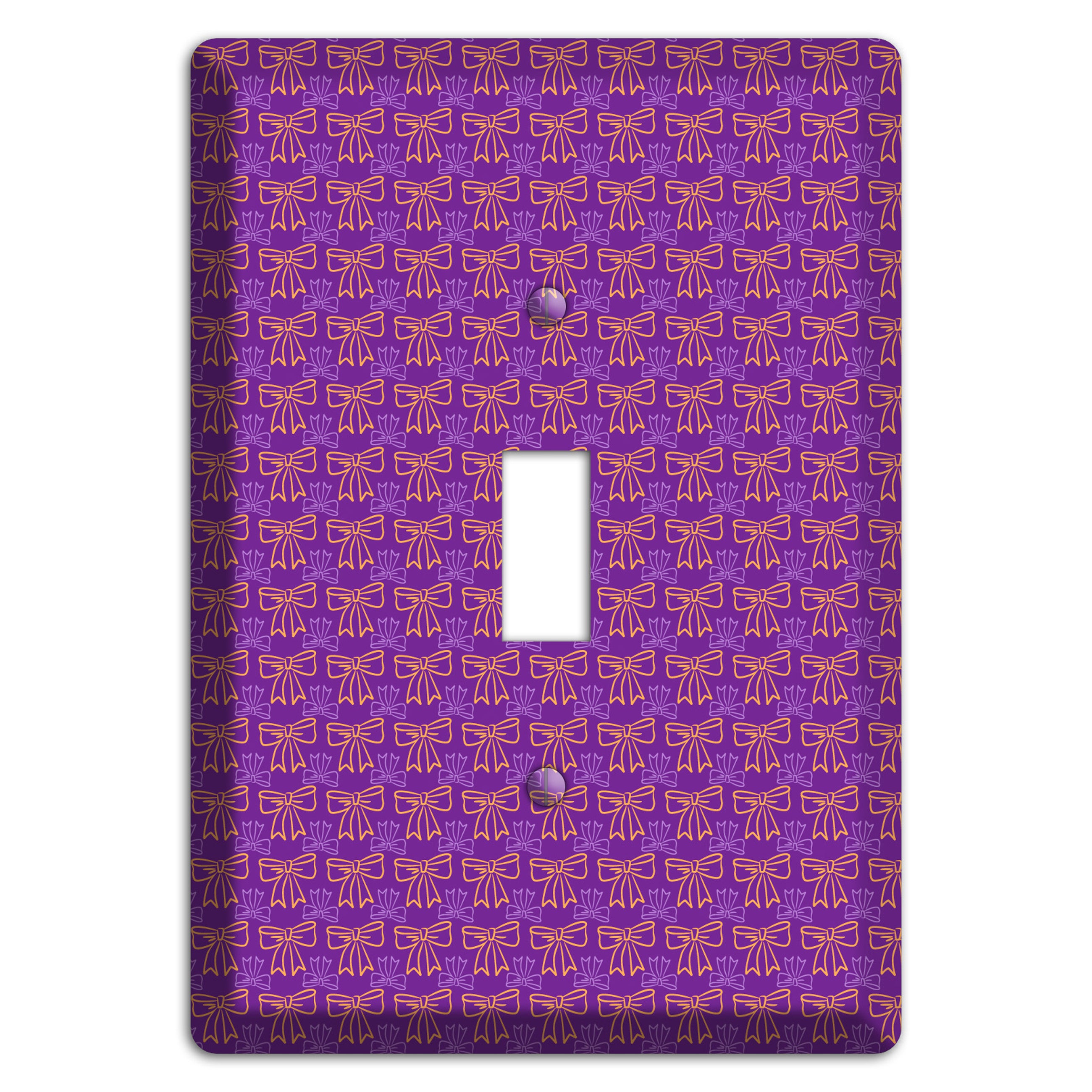 Purple with Pink Bows Cover Plates