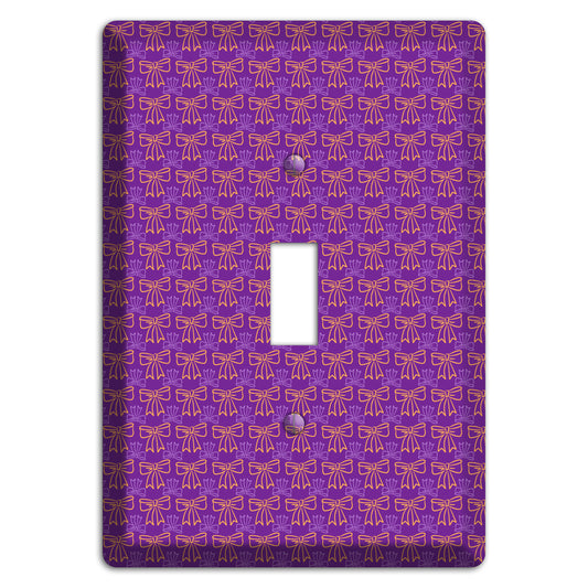 Purple with Pink Bows Cover Plates
