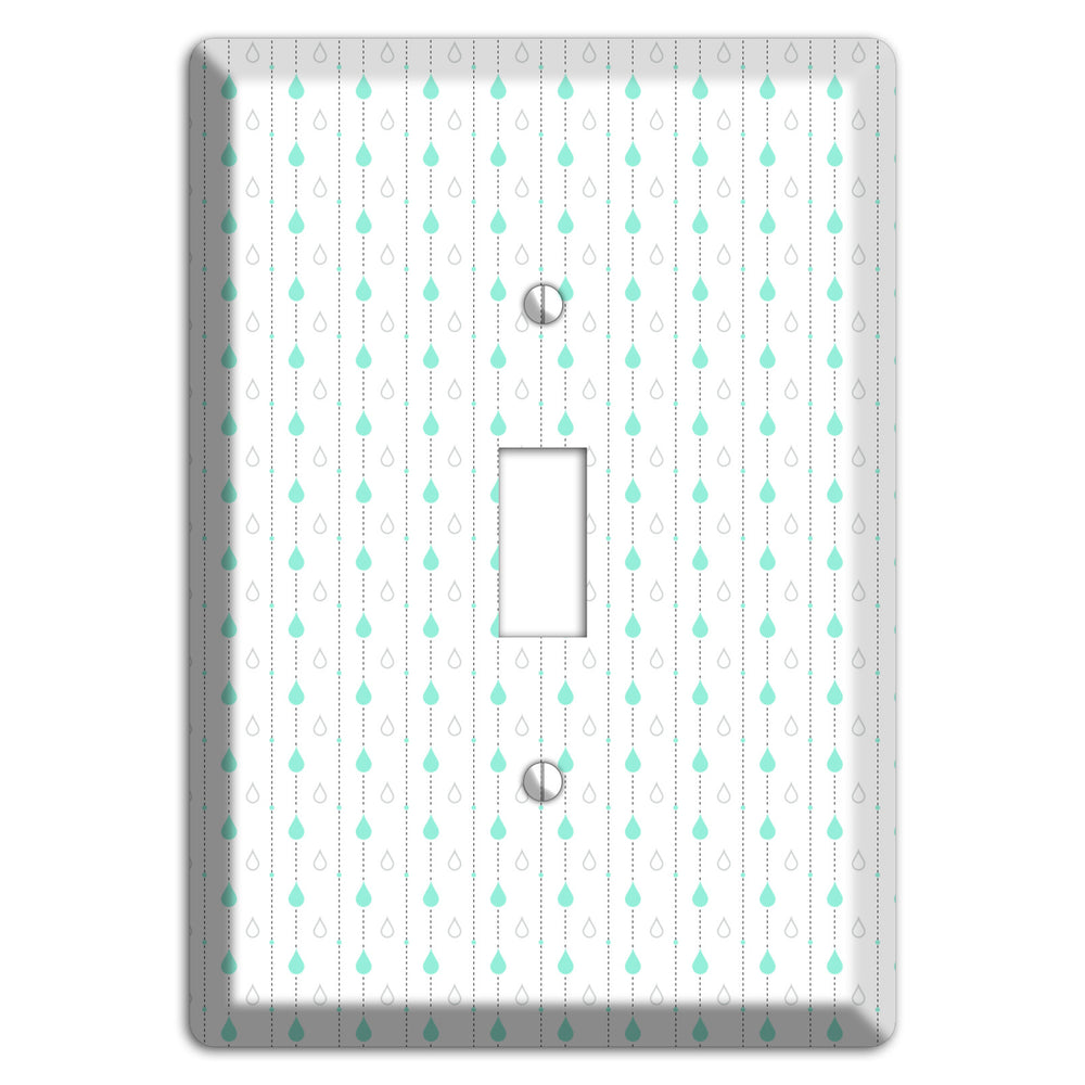 White and Blue Drops 2 Cover Plates