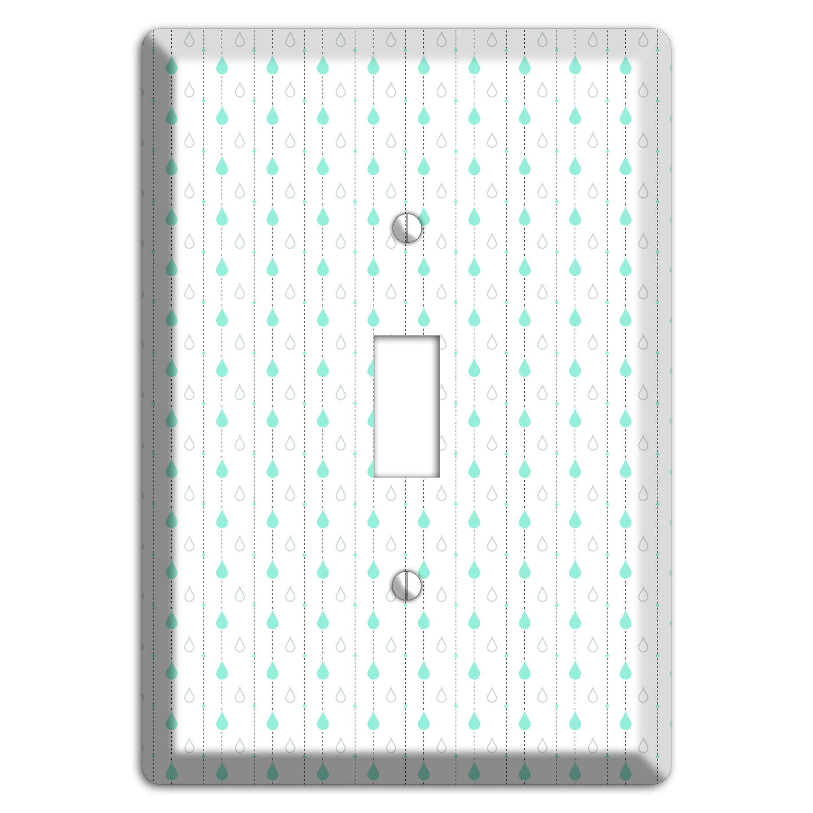 White and Blue Drops 2 Cover Plates