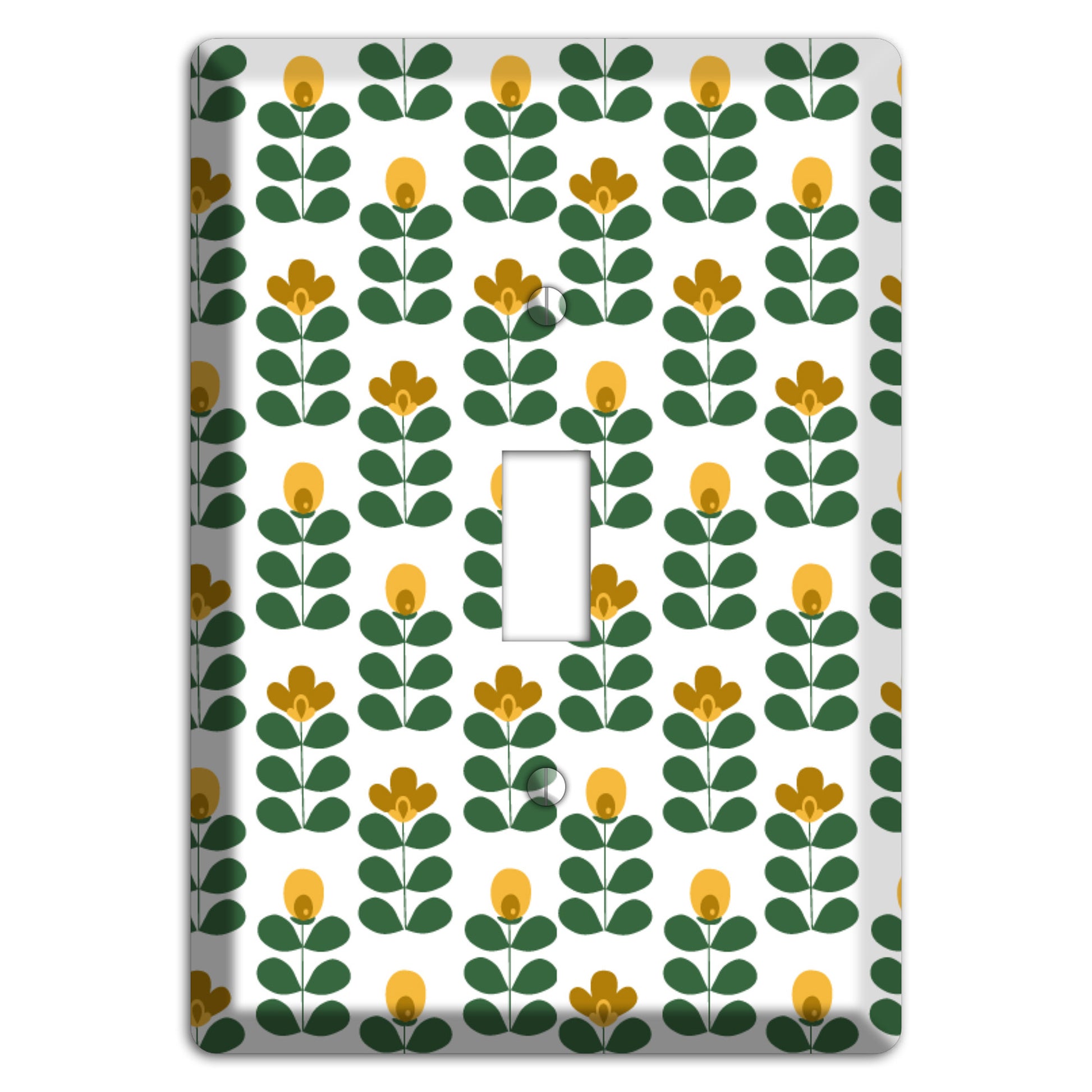 Multi Mustard Deco Floral Half Drop Cover Plates