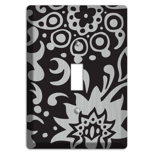 Black Boteh  Stainless Cover Plates
