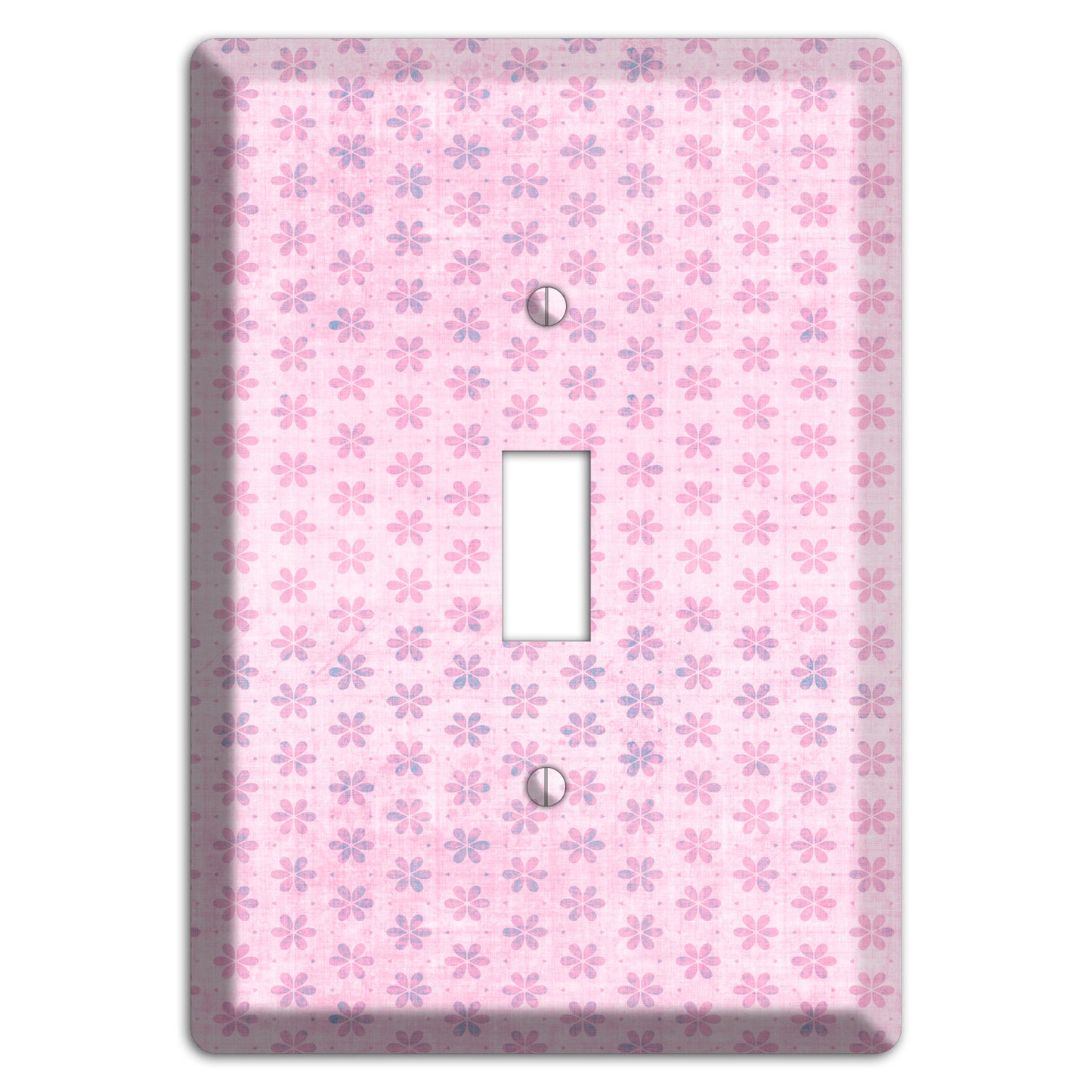 Pink Grunge Floral Contour Cover Plates