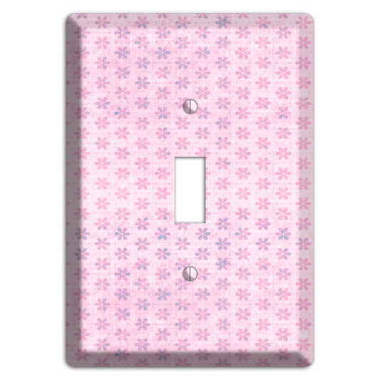 Pink Grunge Floral Contour Cover Plates