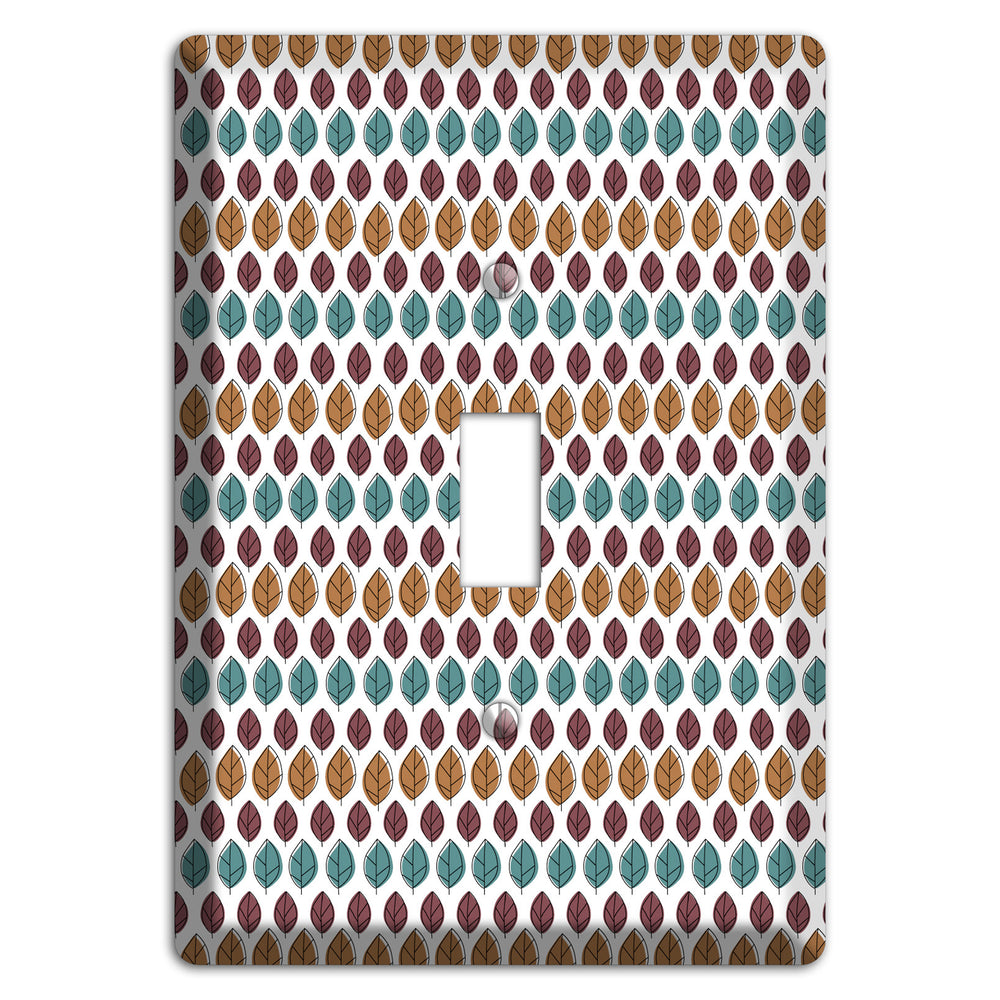 Multi Brown Dusty Blue Leaf Contour Cover Plates