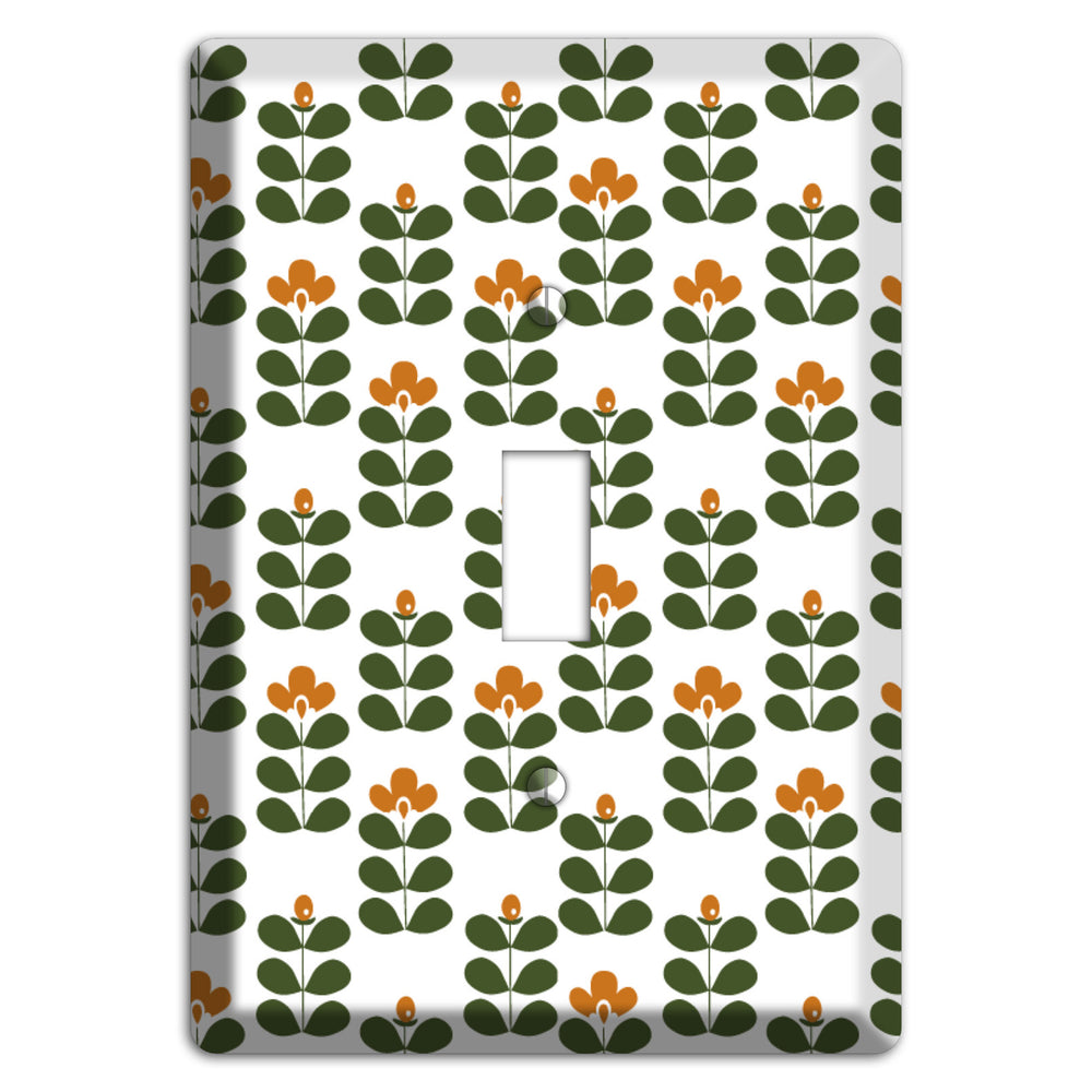 Umber Deco Floral Half Drop Cover Plates