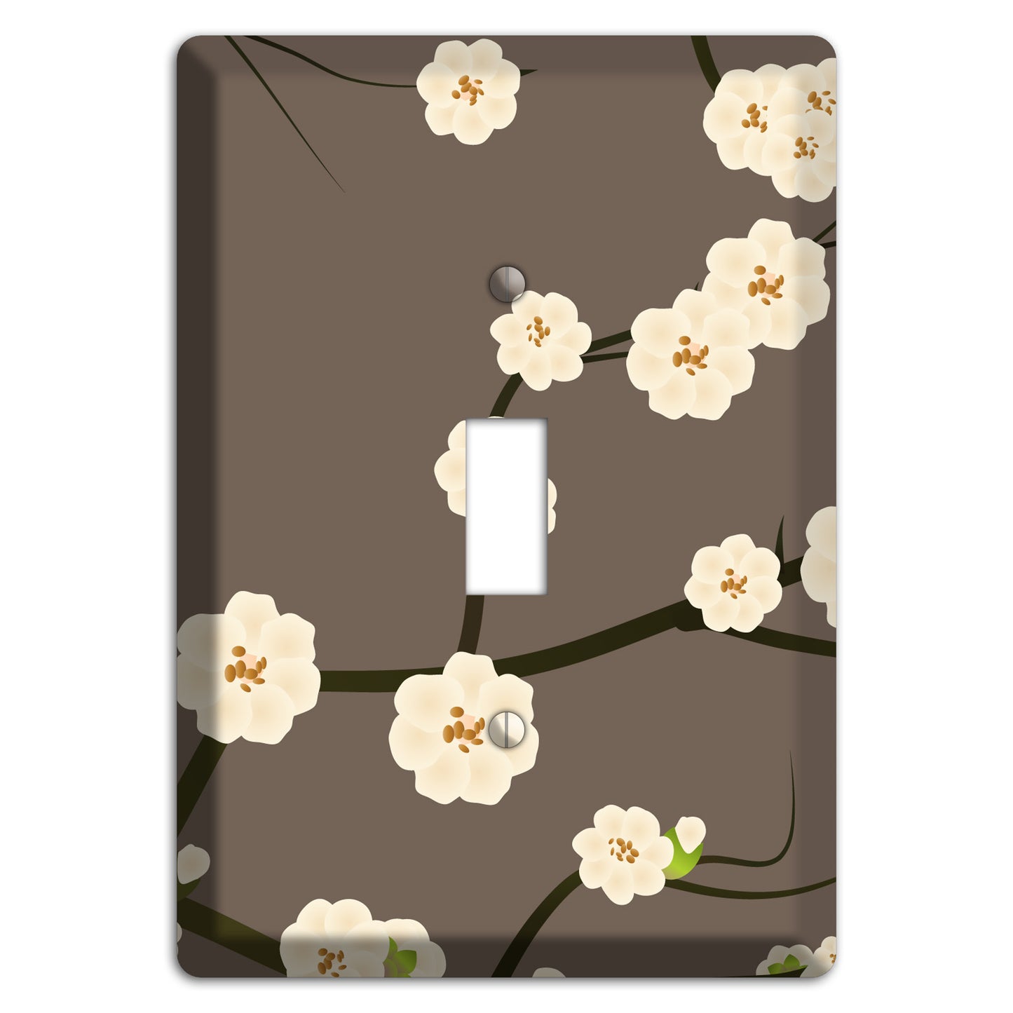 Yellow and Brown Cherry Blossoms Cover Plates