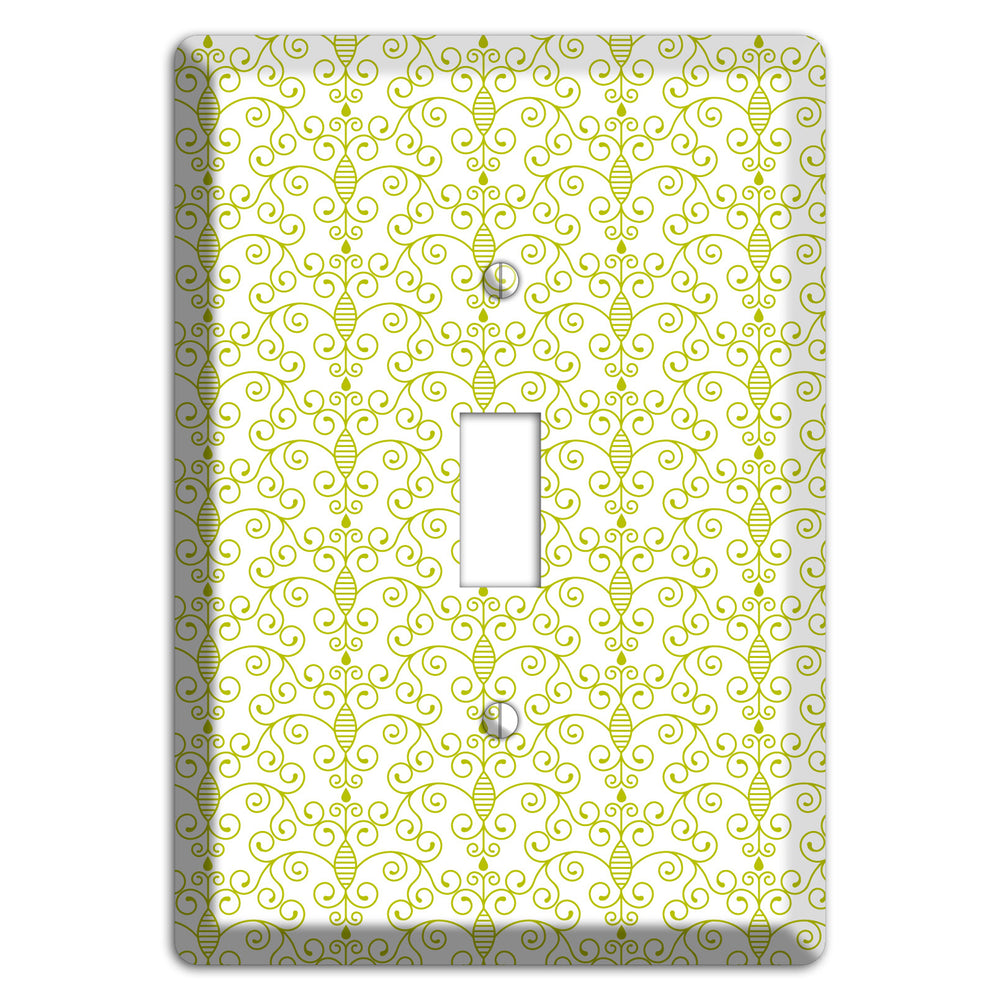 Olive Toile Half Drop Cover Plates
