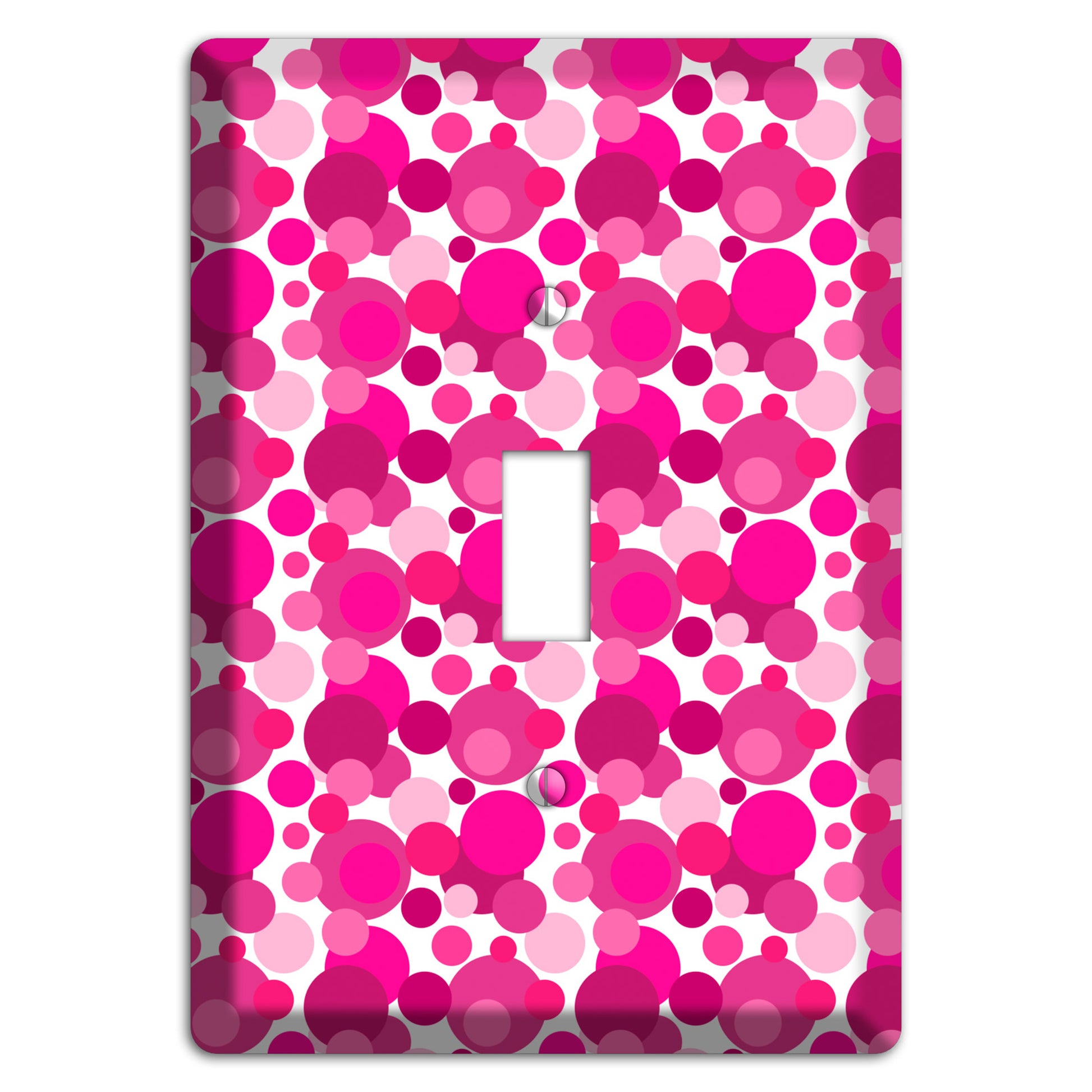 Multi Fuschia Bubble Dots Cover Plates