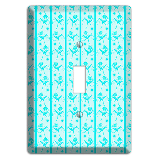 Teal Floral Pattern Cover Plates