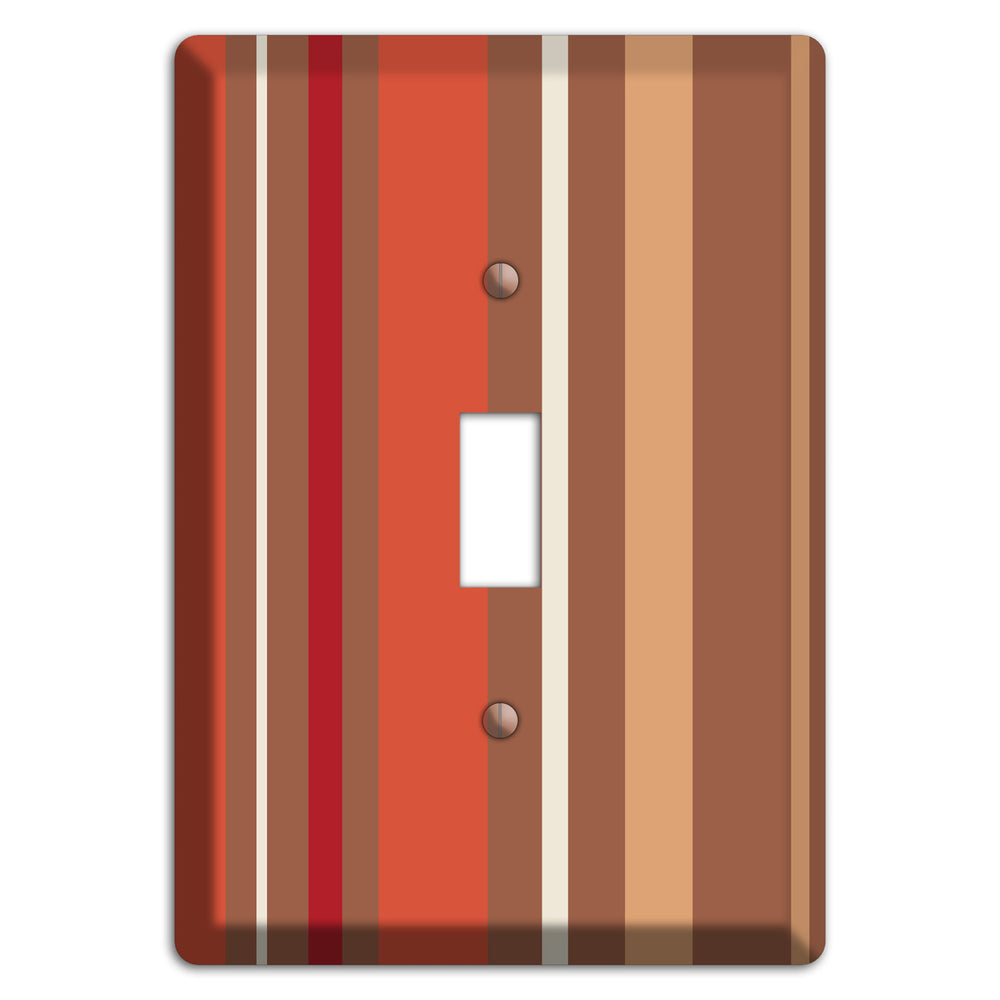 Multi Coral Vertical Stripe Cover Plates