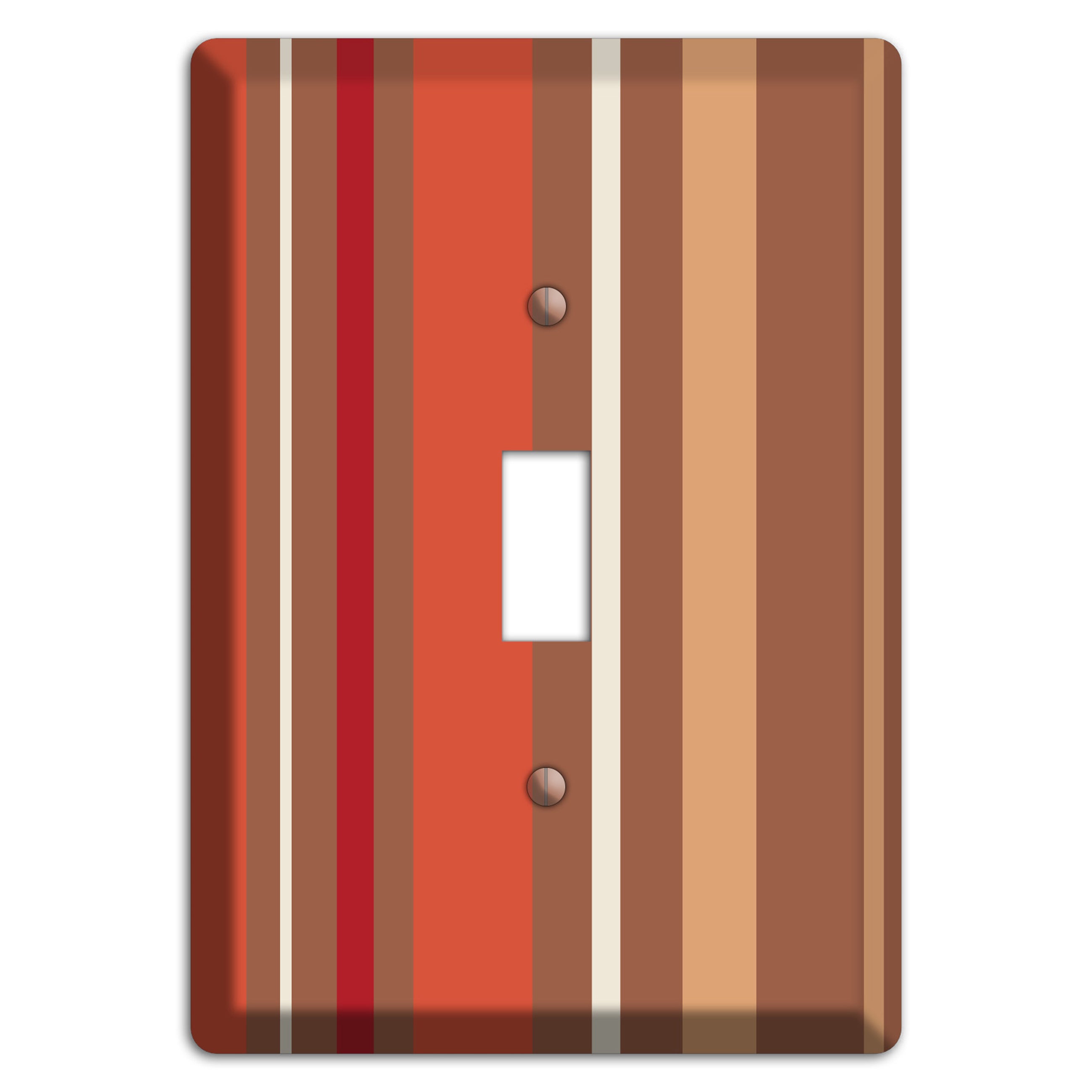 Multi Coral Vertical Stripe Cover Plates