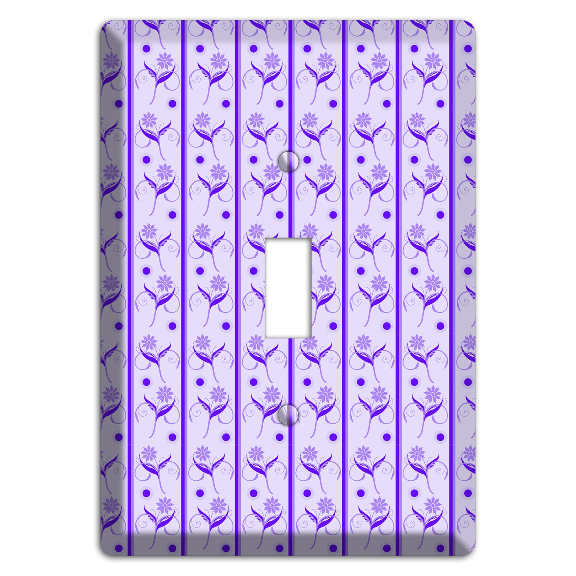 Purple Floral Pattern Cover Plates