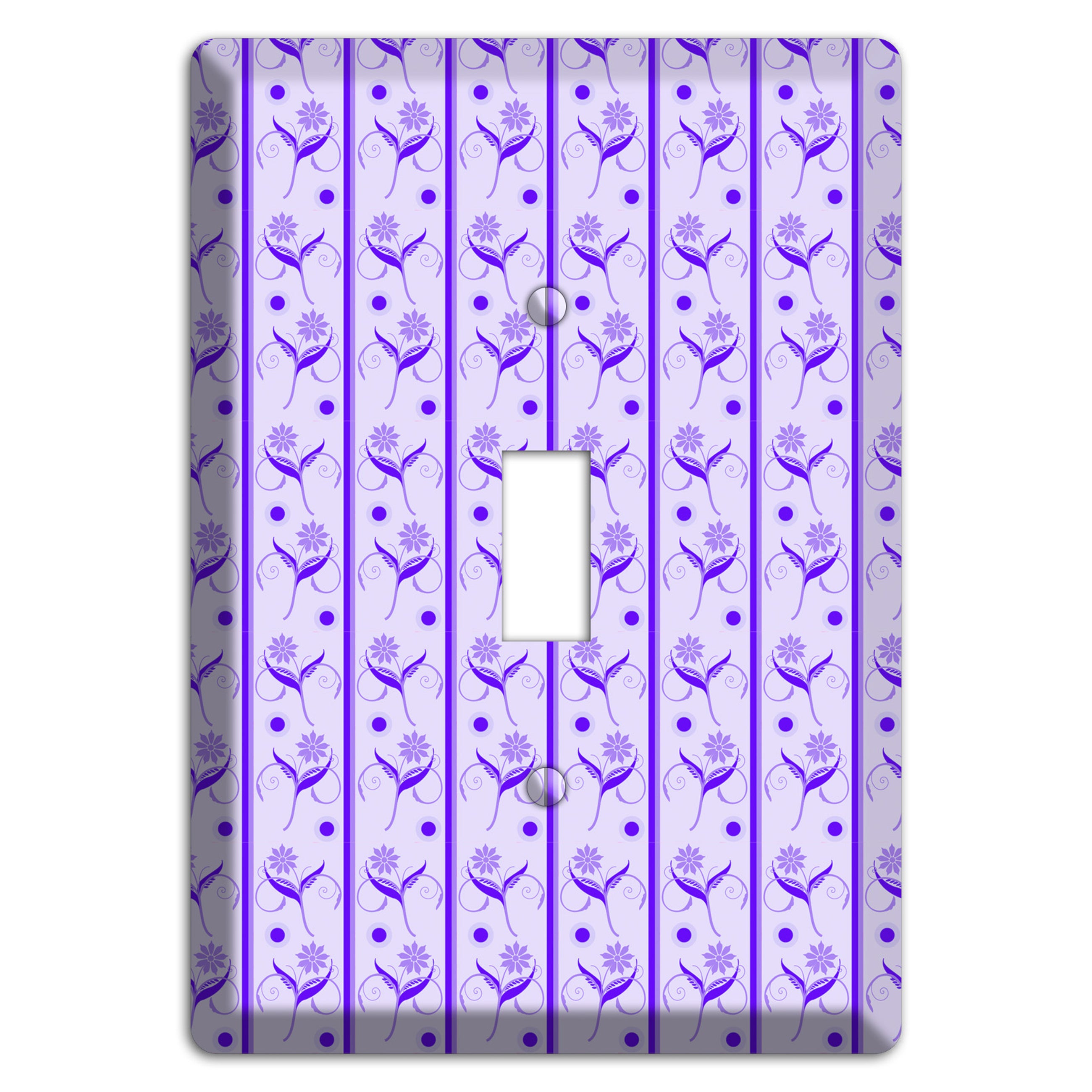 Purple Floral Pattern Cover Plates