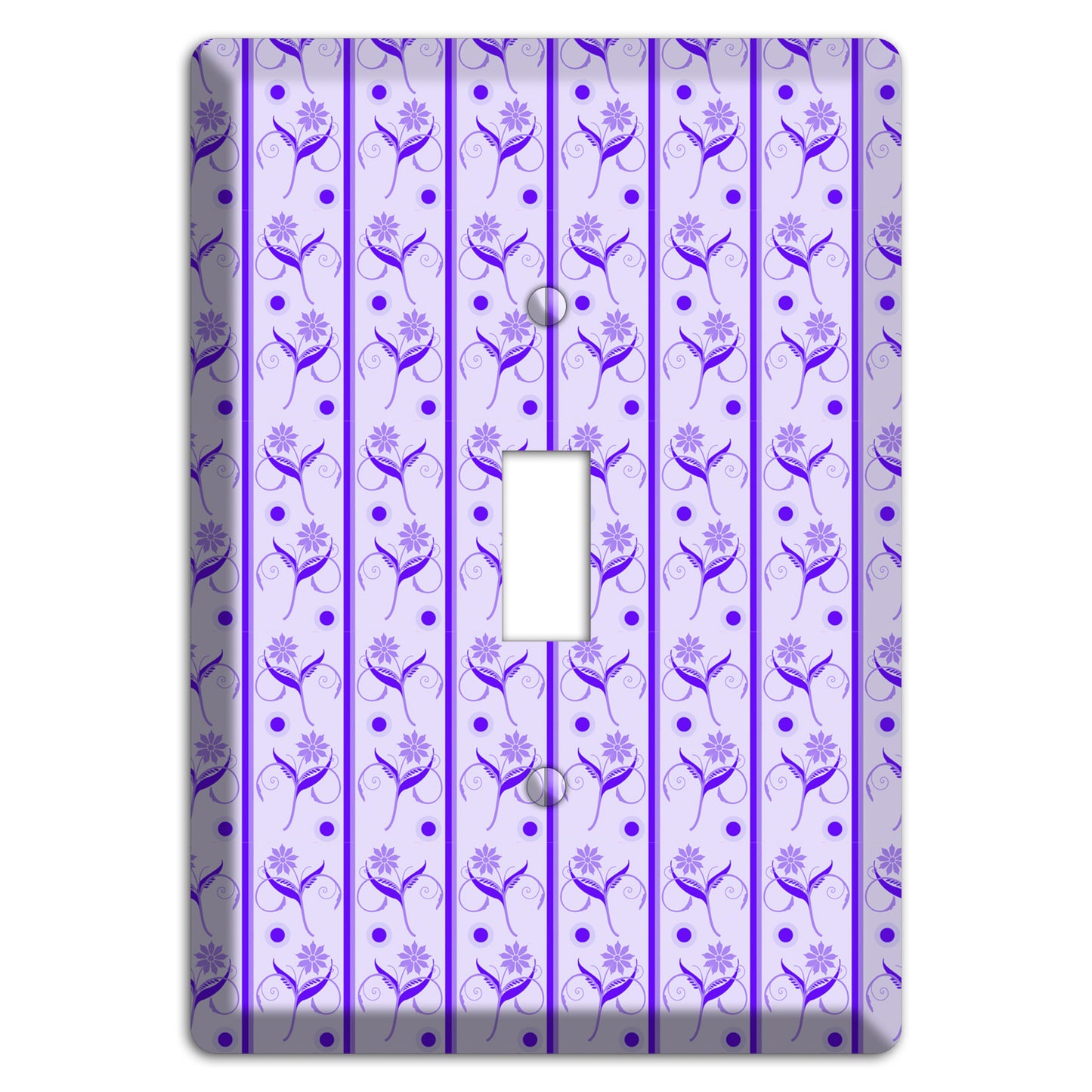 Purple Floral Pattern Cover Plates