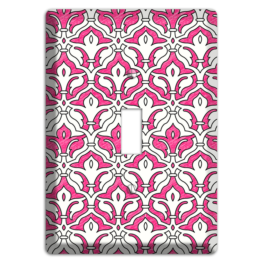 Pink Scallop Tapestry Cover Plates