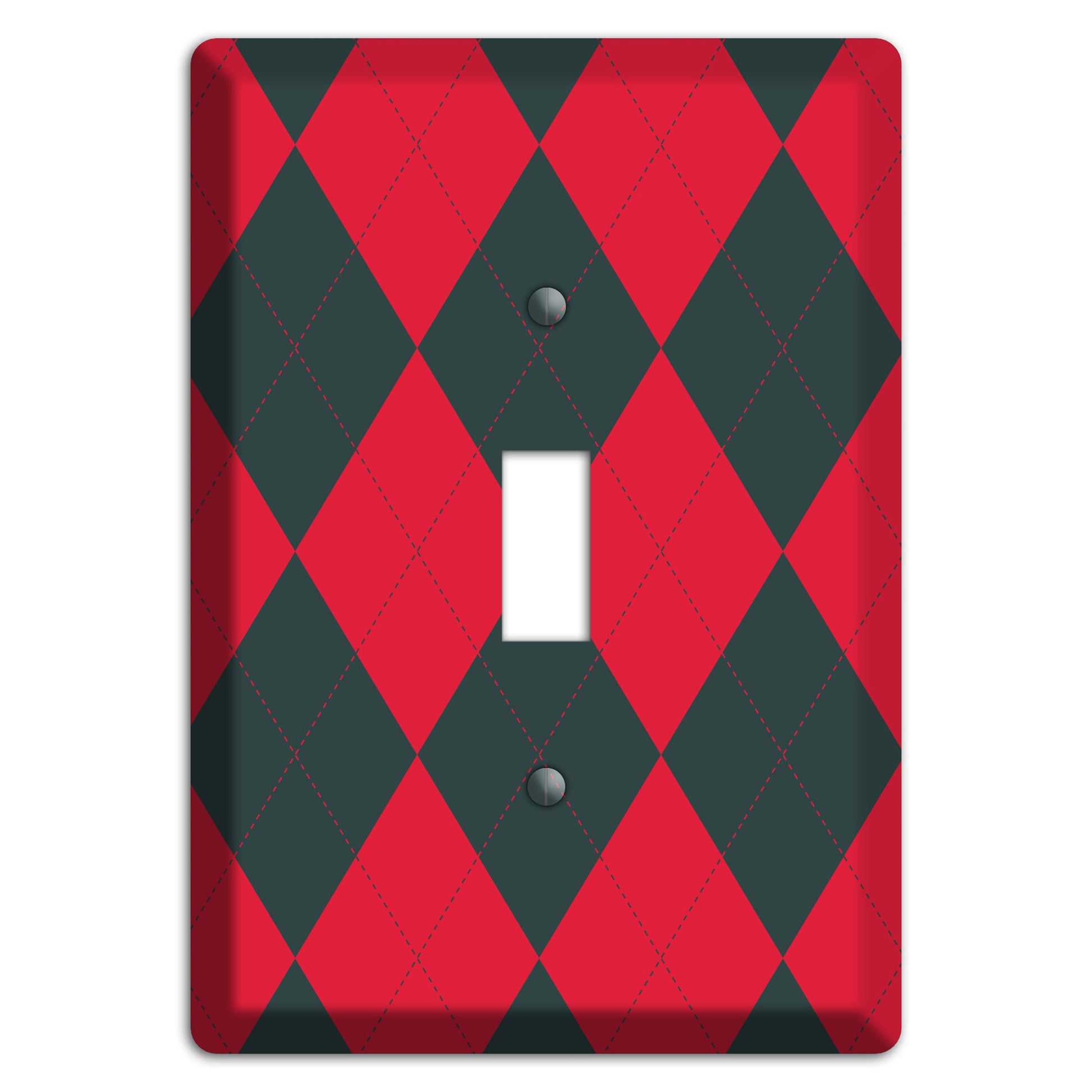 Red and Black Argyle Cover Plates