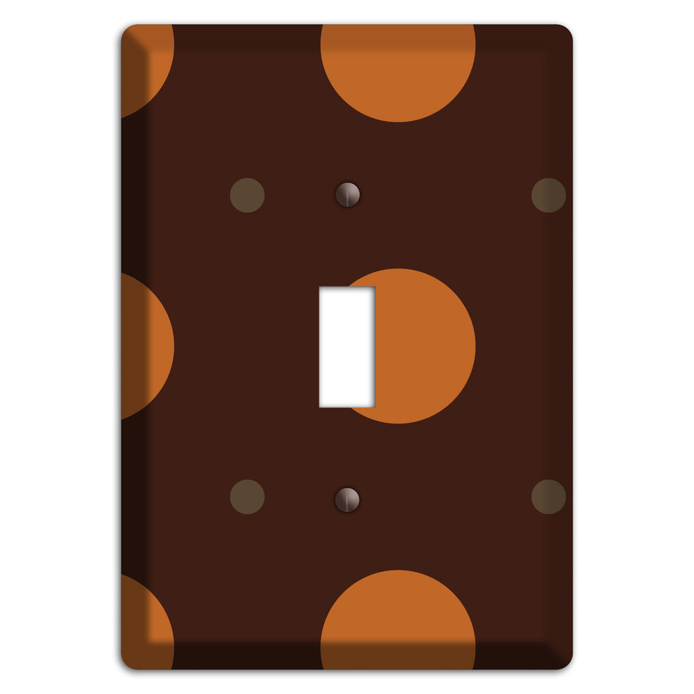 Brown with Umber and Brown Multi Tiled Medium Dots Cover Plates