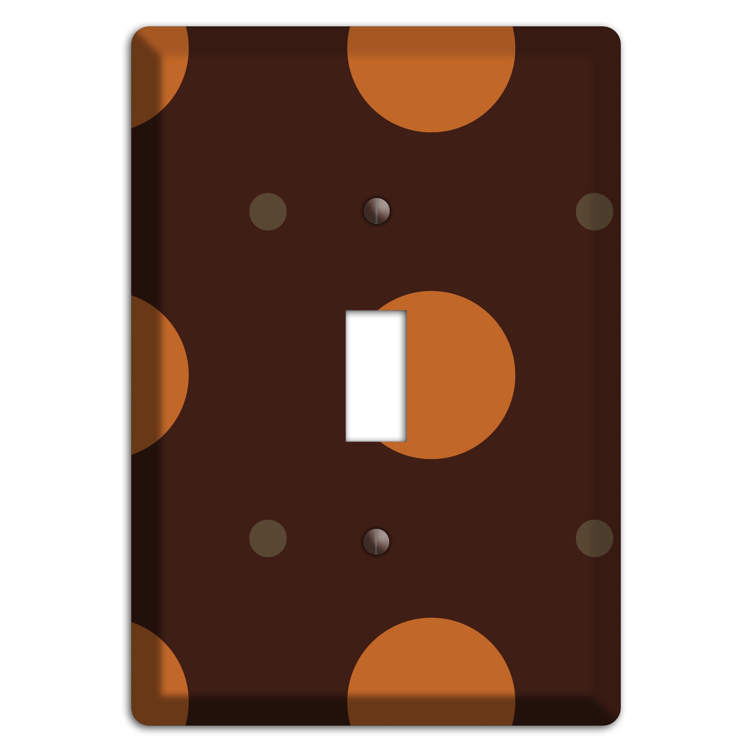 Brown with Umber and Brown Multi Tiled Medium Dots Cover Plates