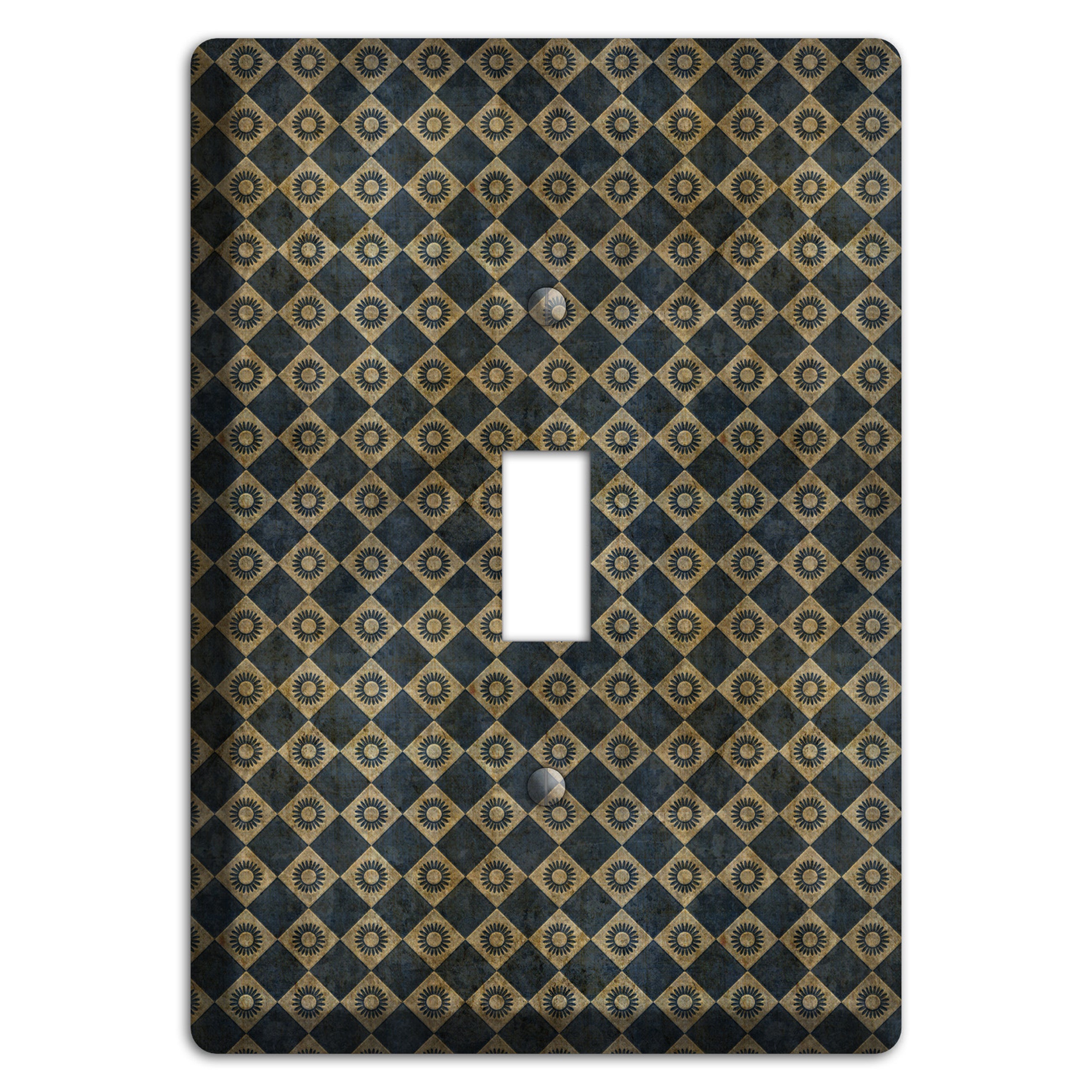 Black and Grey Diamond Circles Cover Plates