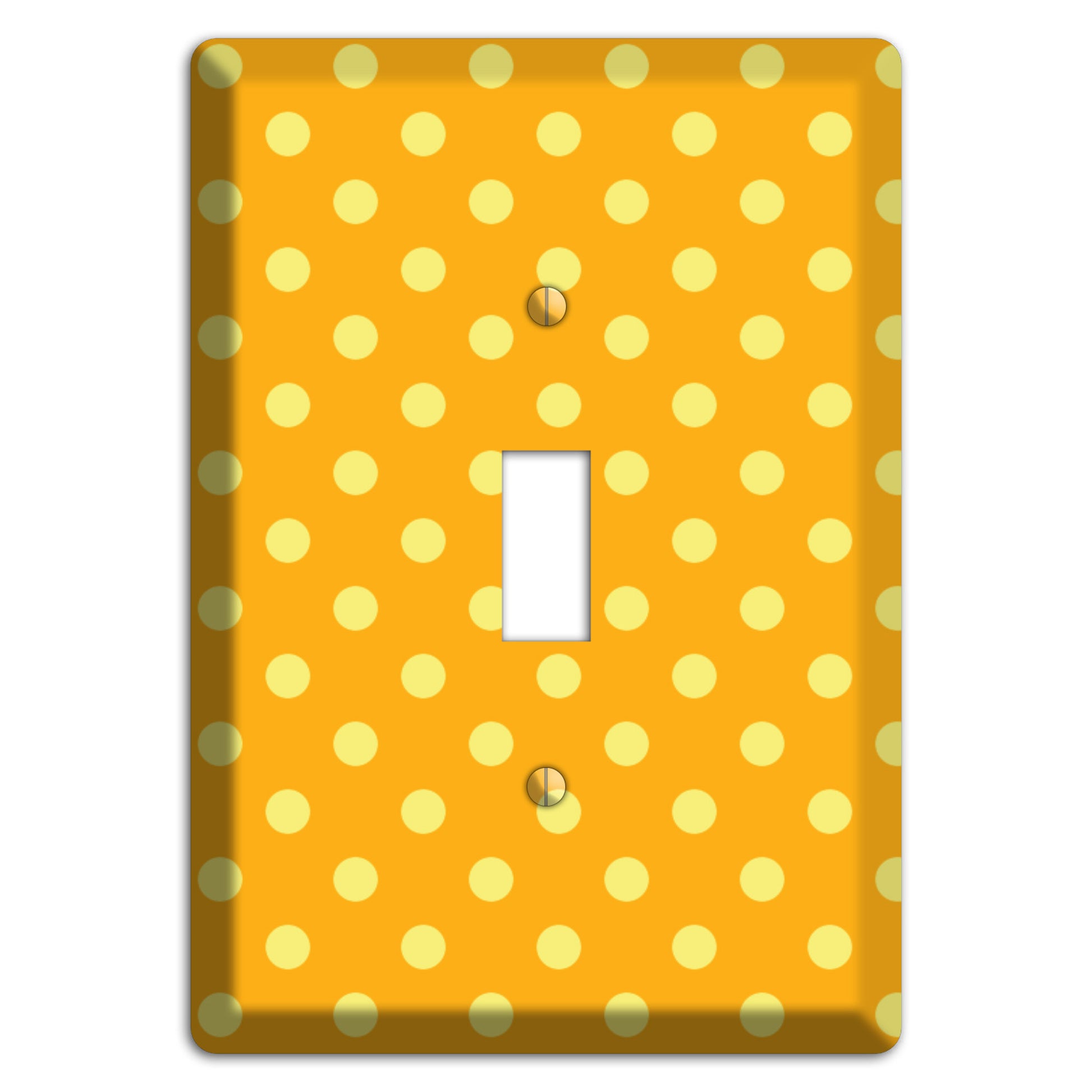 Orange and Yellow Polka Dot Cover Plates